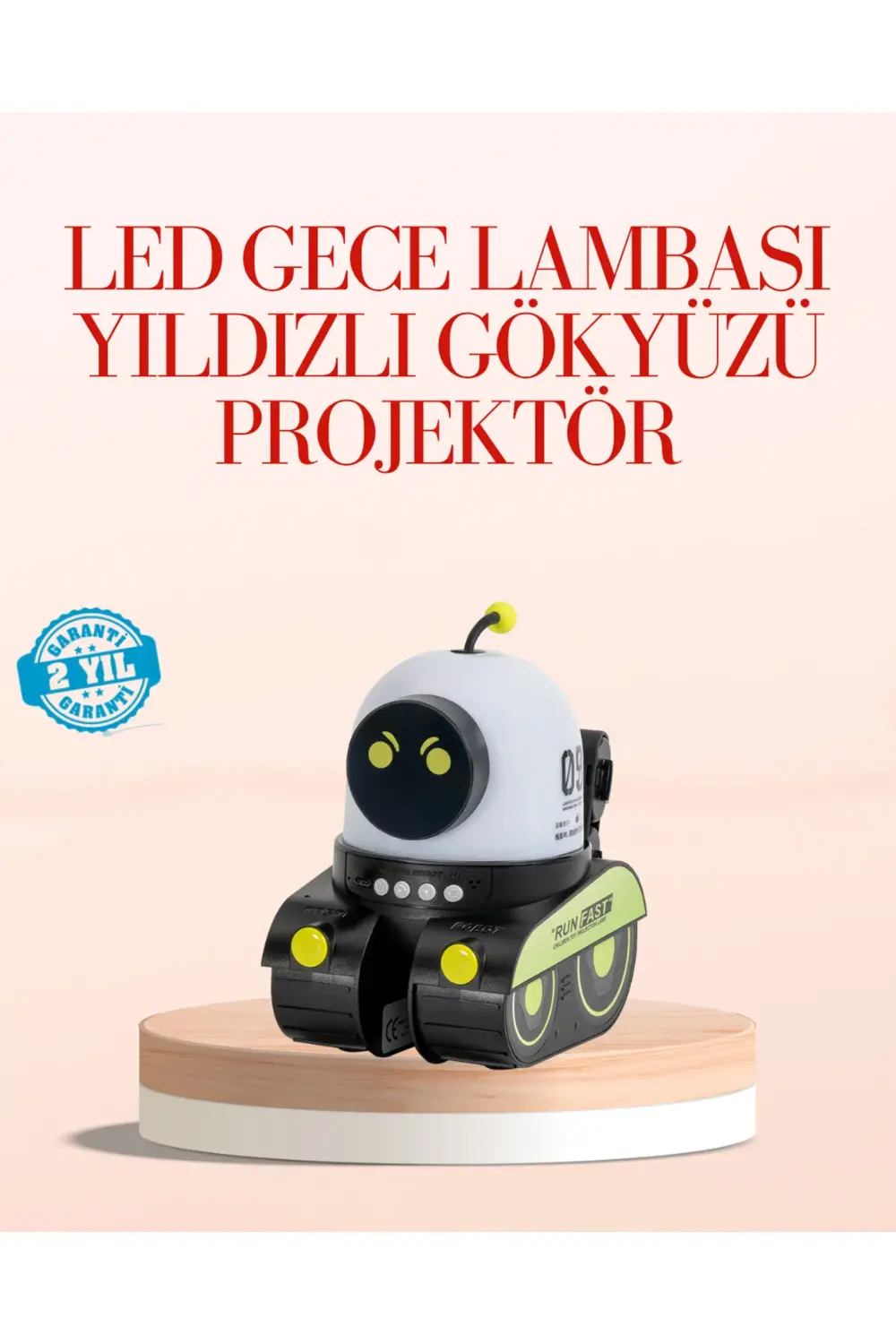 Robot Tasarımlı Bluetooth Hoparlörlü Yıldızlı Gökyüzü Projektör