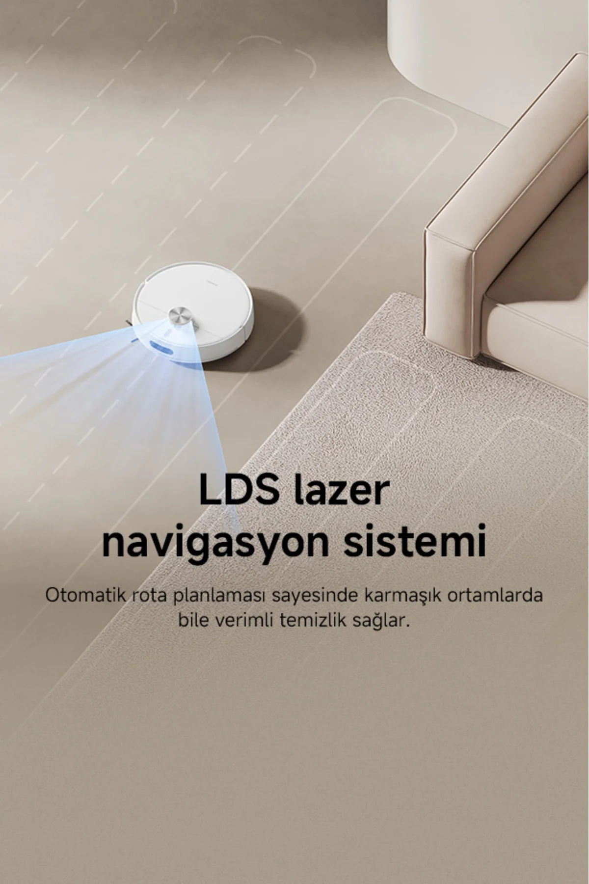 Robot Vacuum S40 Beyaz Akıllı Robot Süpürge + Paspas -10000 Pa Emiş Gücü (Xiaomi TR Garantili) Fiyatı, Yorumları ve Özellikleri