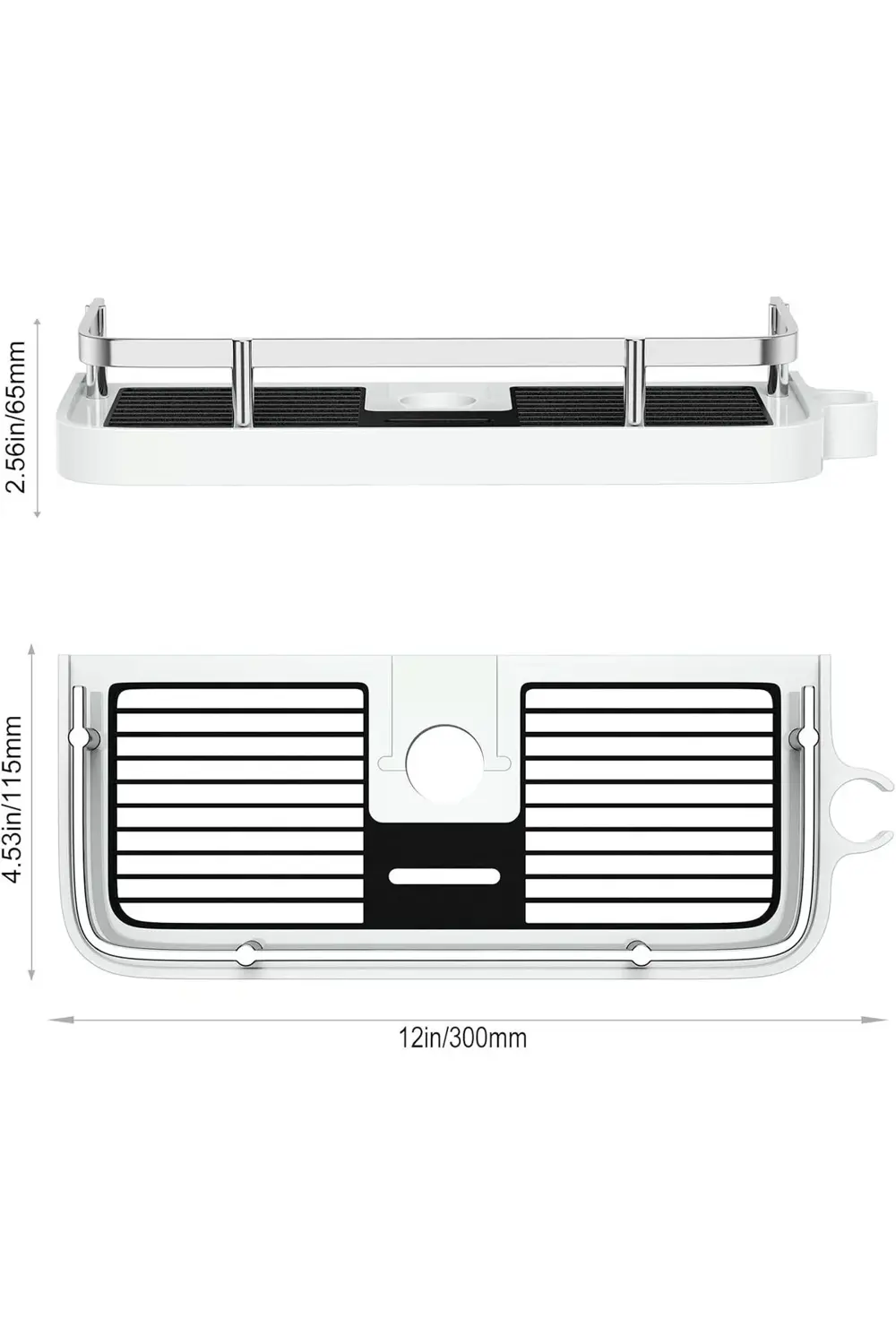 Robot Ve Sürgülü Duş Seti Sabunluk Şampuanlık Liflik Lüx Kromajlı
