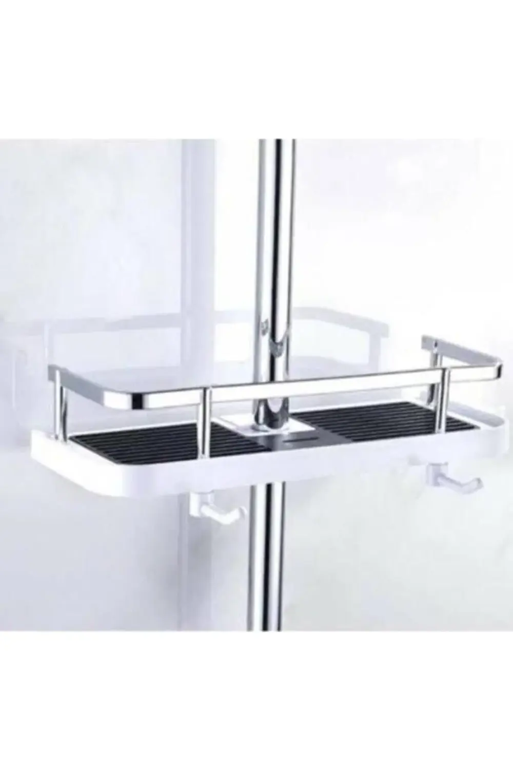 Robot Ve Sürgülü Duş Seti Sabunluk Şampuanlık Liflik Lüx Kromajlı