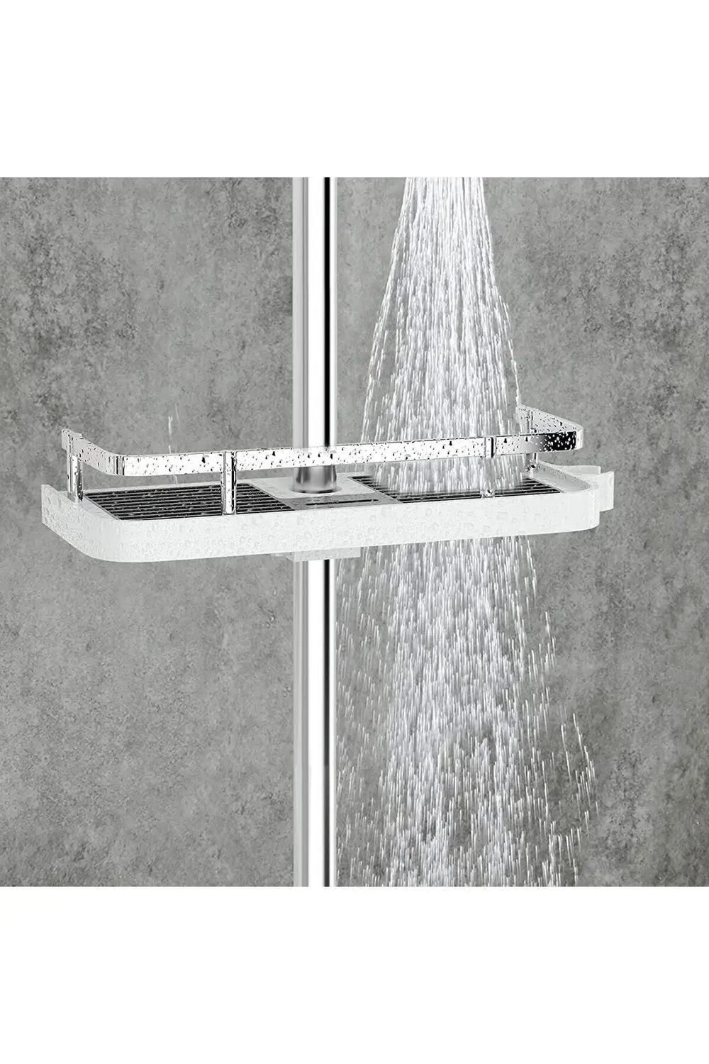 Robot Ve Sürgülü Duş Seti Sabunluk Şampuanlık Liflik Lüx Kromajlı