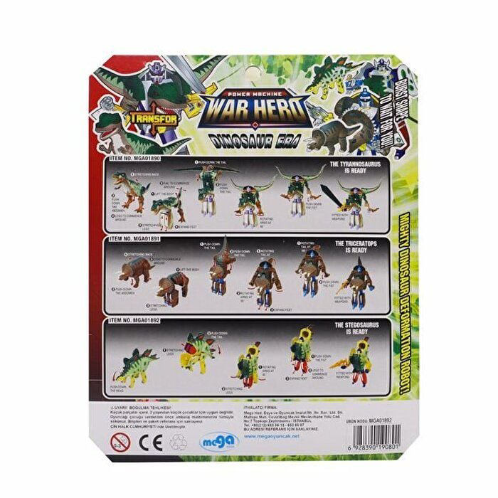 Robota Dönüşen Savaşçı Dinozor Stegosaurus Robota Dönüşen Savaşçı Dinozor Stegosaurus