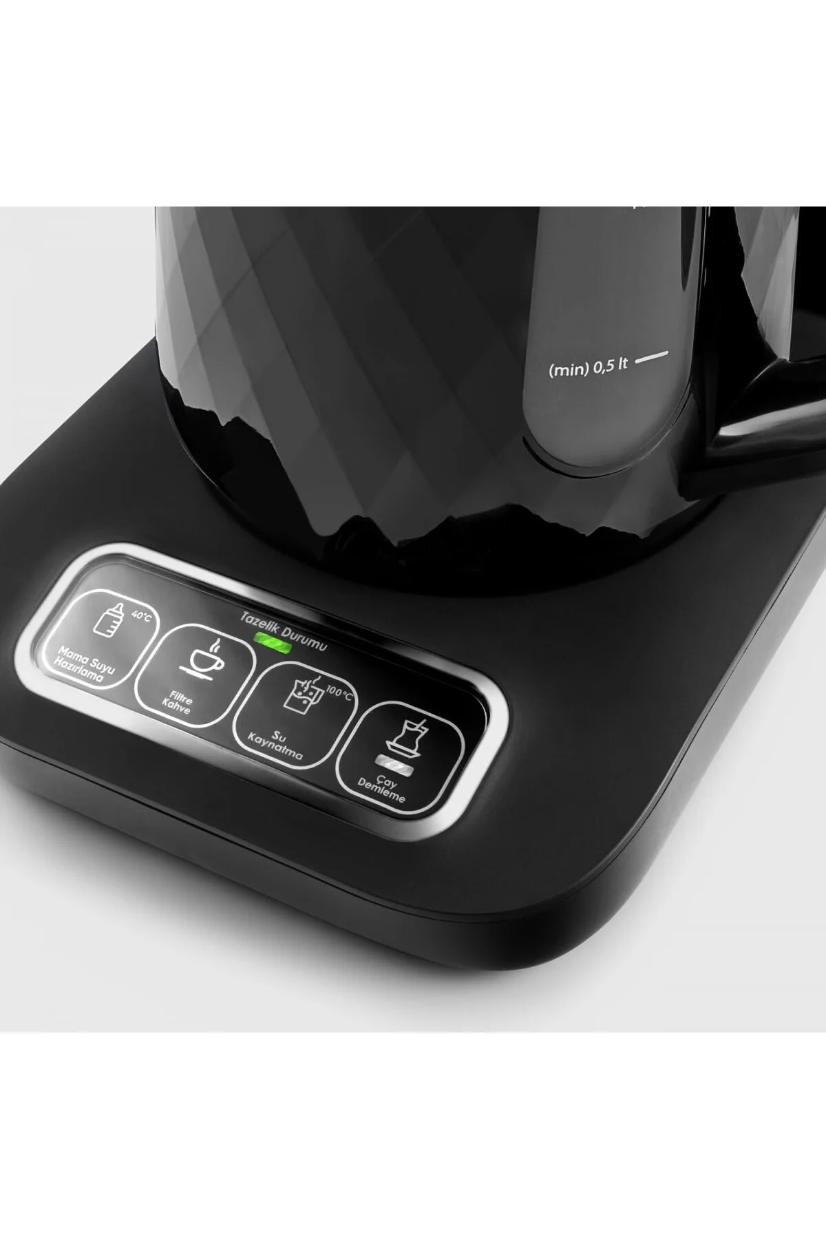 Robotea Pro Quartz 4 in 1 Konuşan Çay Makinesi Black Chrome