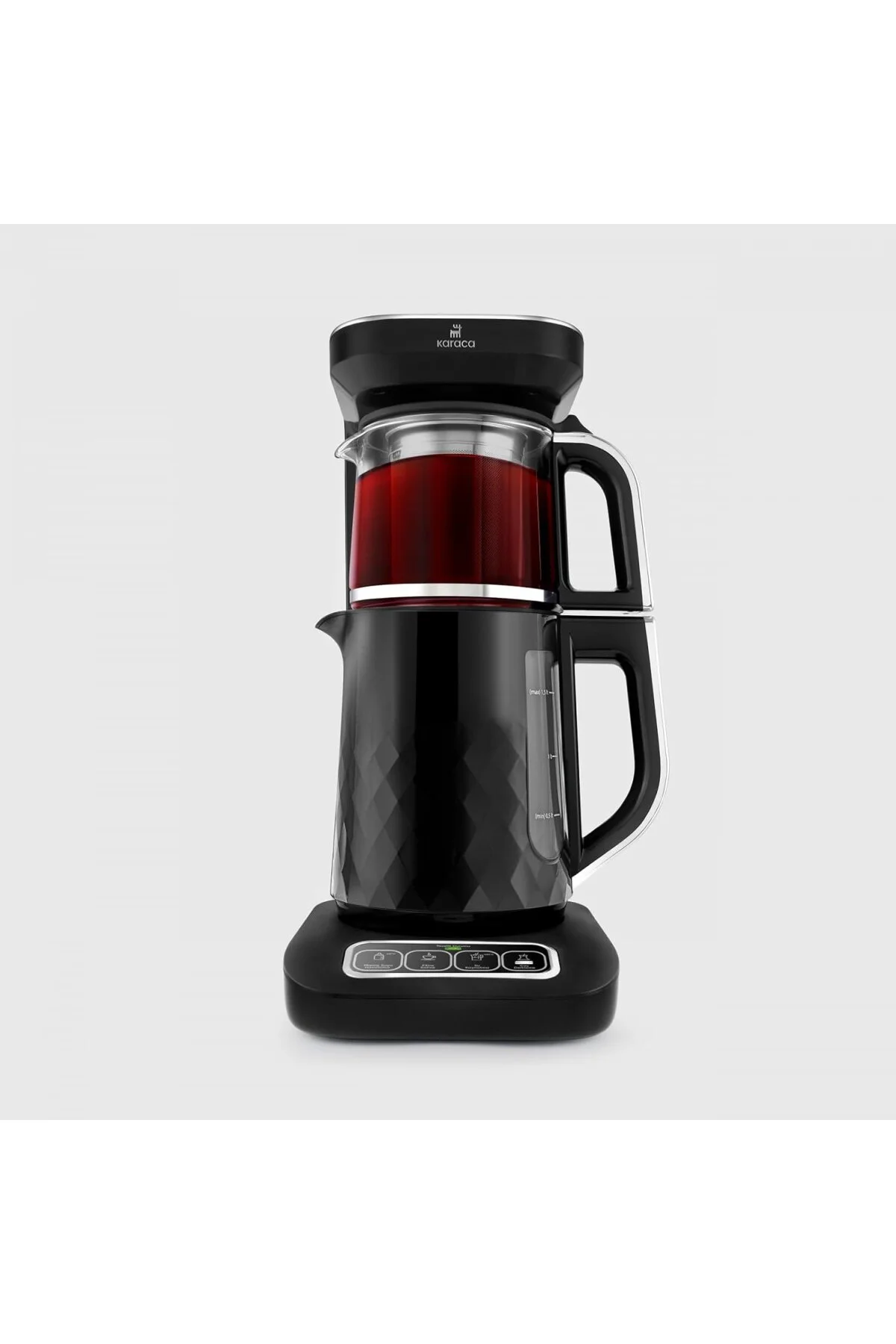 Robotea Pro Quartz 4 in 1 Konuşan Çay Makinesi Black Chrome