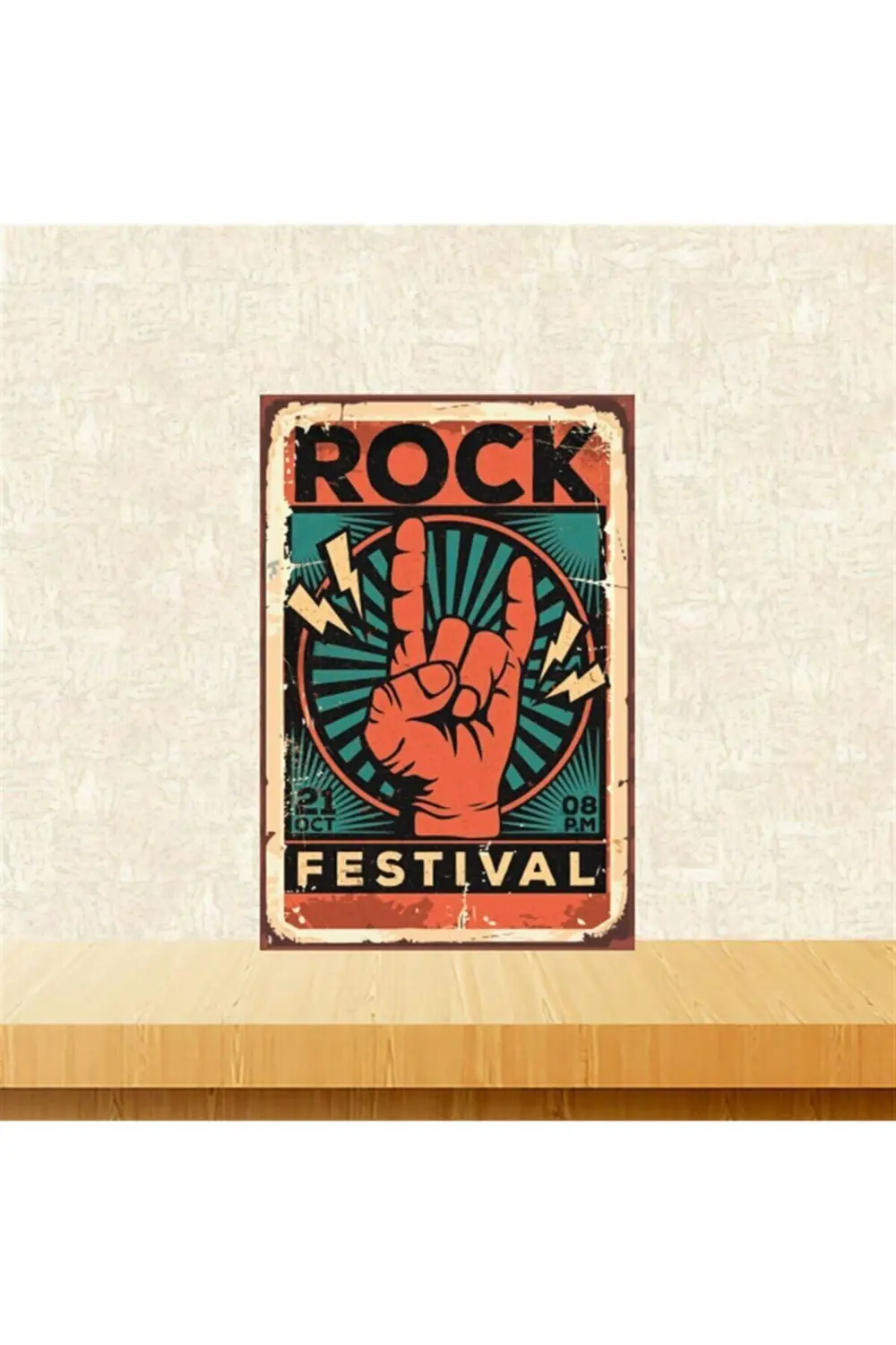 Rock Festival 20-30 Cm Retro Ahşap Tablo Tkfx5254 Rock Festival 20-30 Cm Retro Ahşap Tablo Tkfx5254