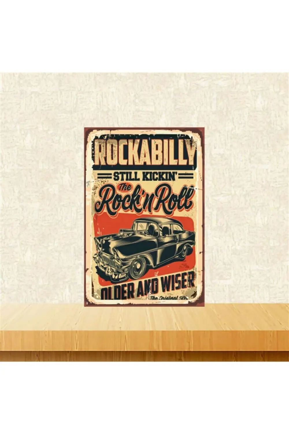 Rockabilly 20-30 Cm Retro Ahşap Tablo Tkfx5186