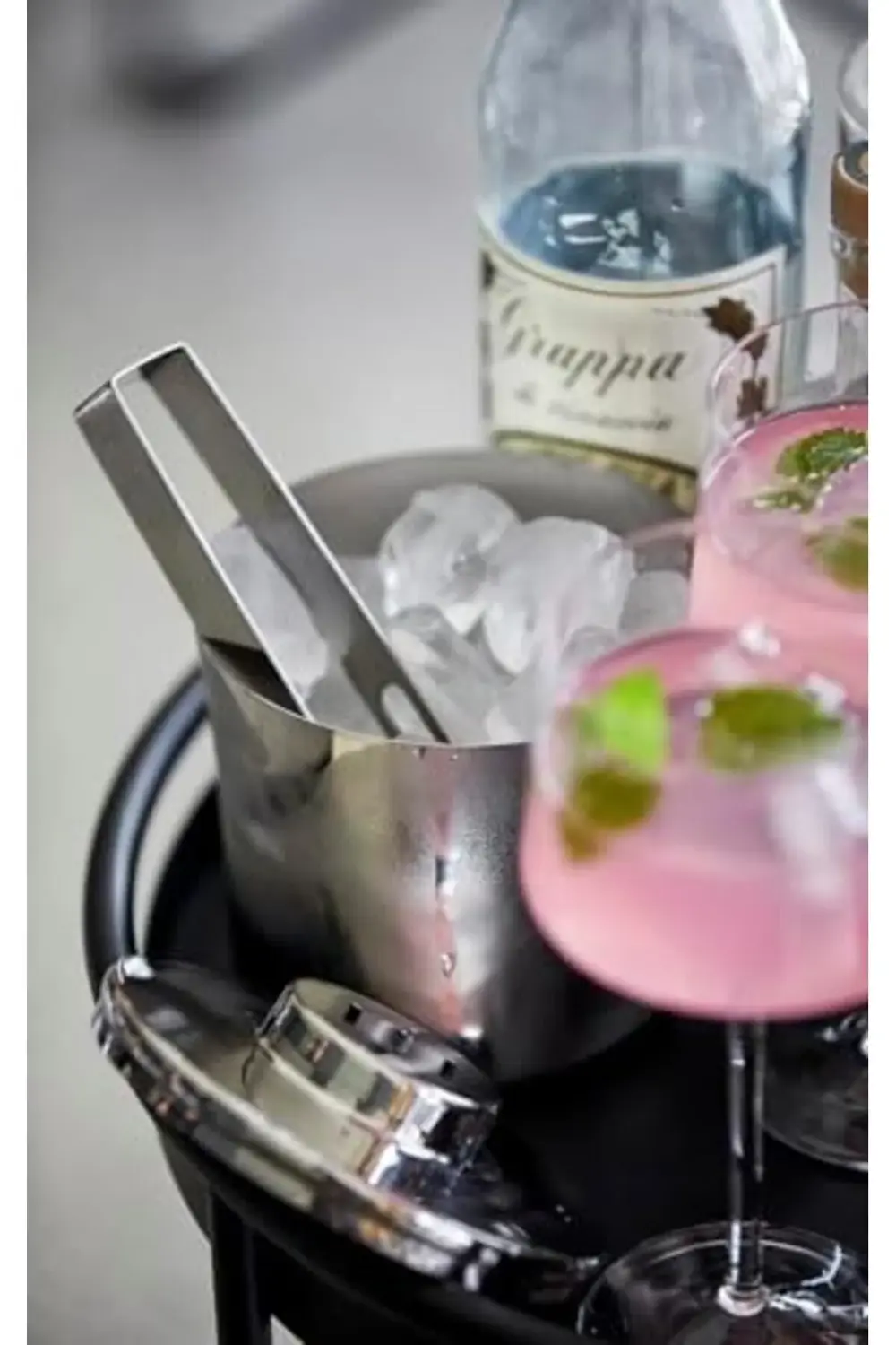 Rocks Ice w/Tongs Dia. 13 x 12 cm Cilalı Çelik 395519