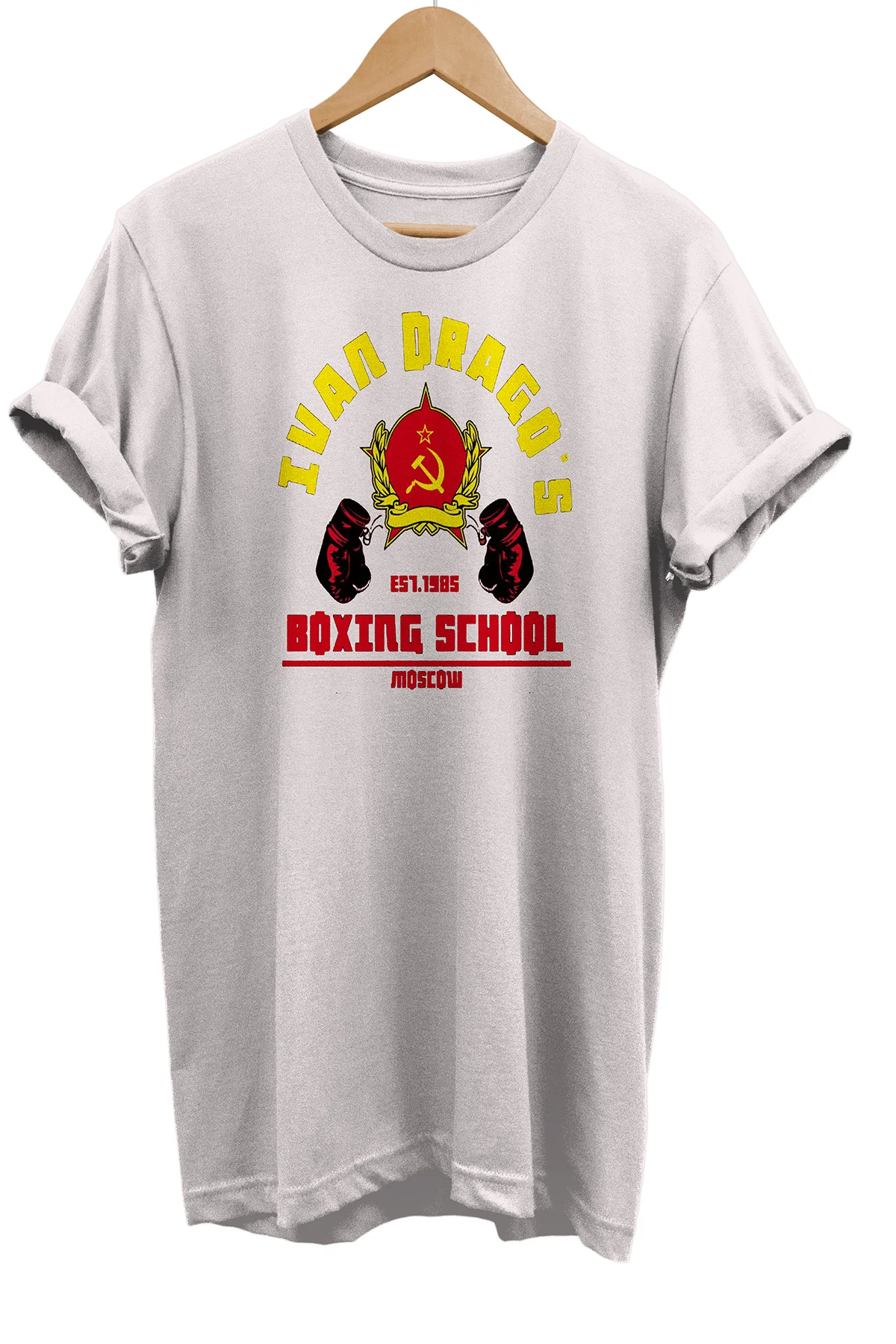 Rocky Ivan Drago's Boxing Club Baskılı %100 Pamuk Oversize T-shir