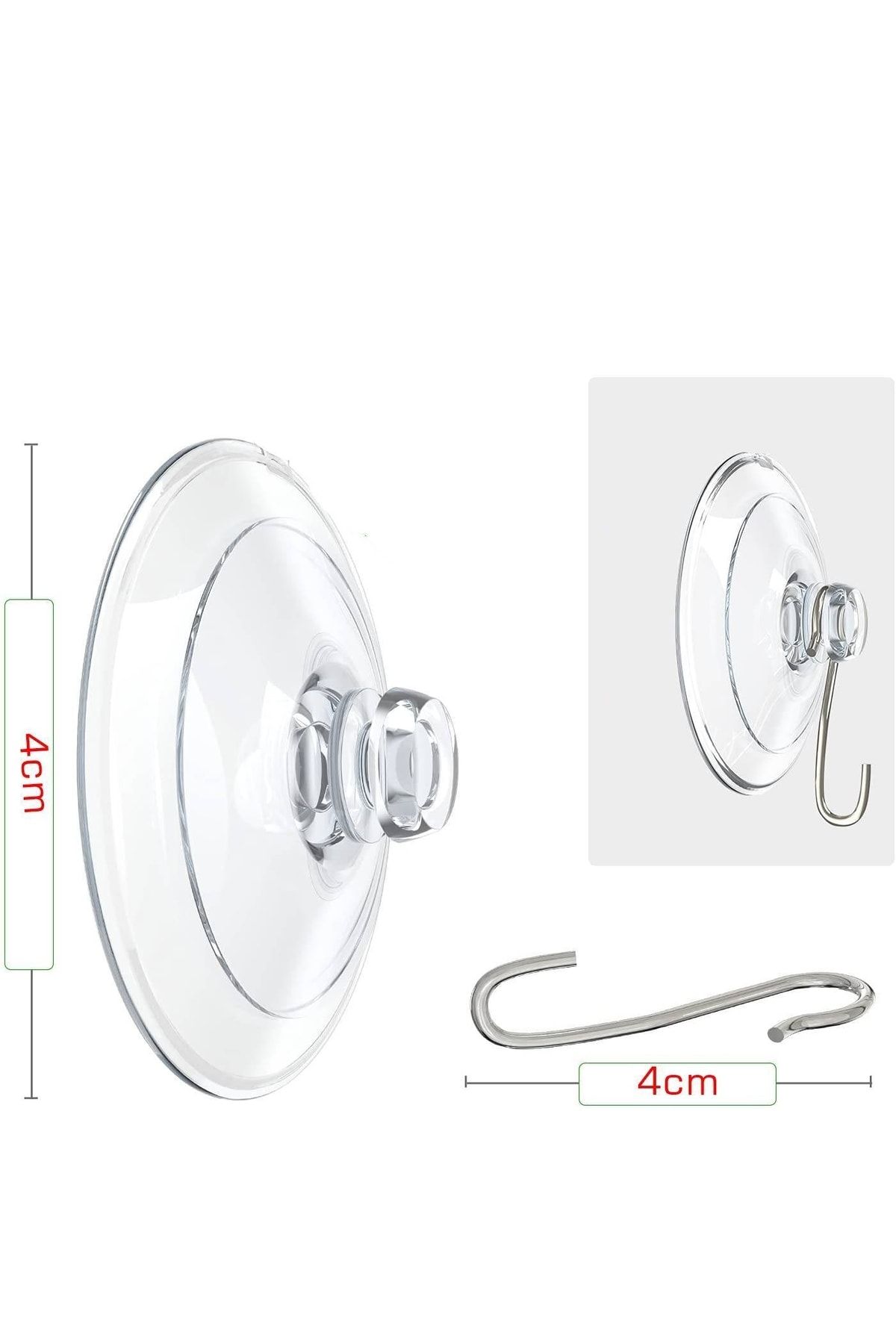 Homecare Rocky Metal Kancalı 4 Adet Askılı Vantuz 716117