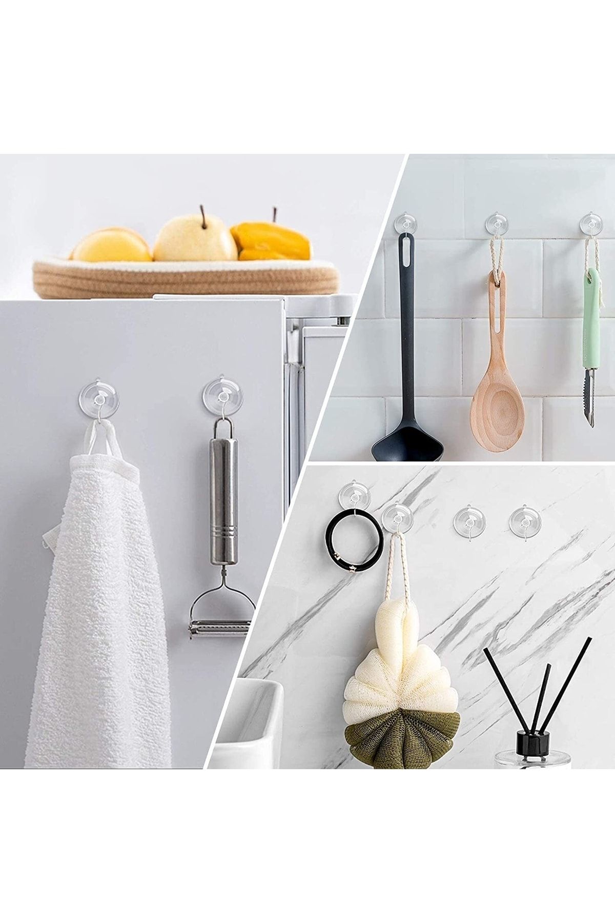 Homecare Rocky Metal Kancalı 4 Adet Askılı Vantuz 716117