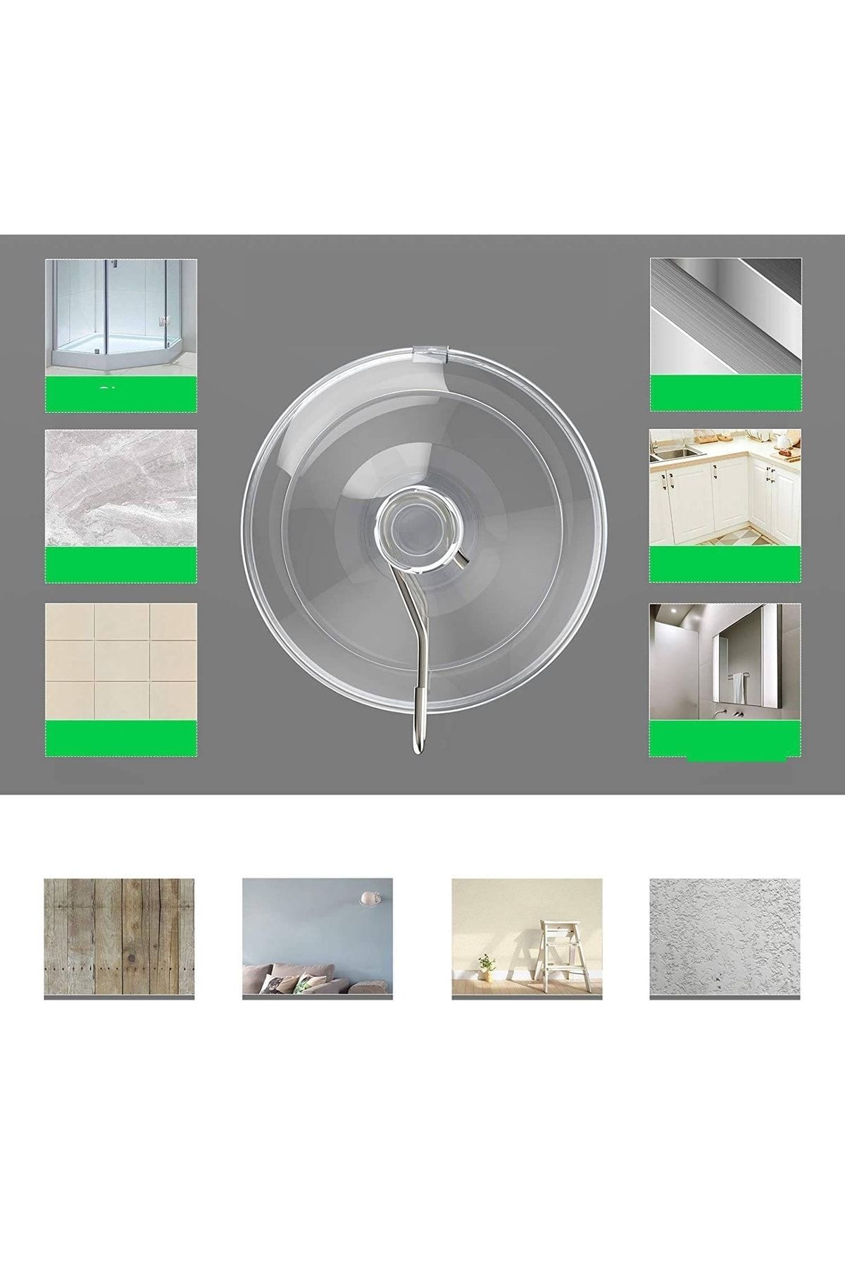 Homecare Rocky Metal Kancalı 4 Adet Askılı Vantuz 716117