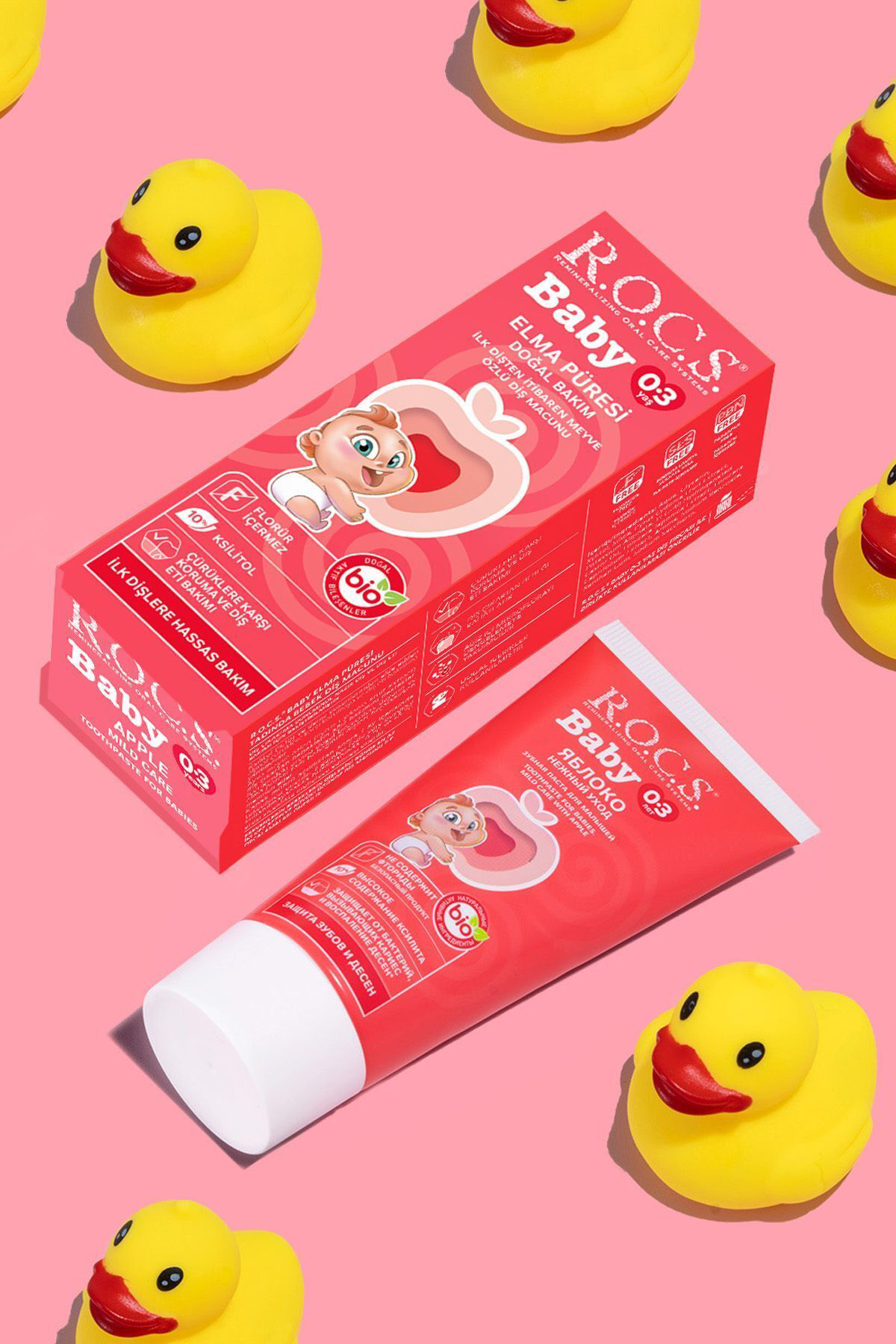 Rocs  Baby Elma Püresi Tadinda 0-3 Yaş Diş Macunu 45 Gr