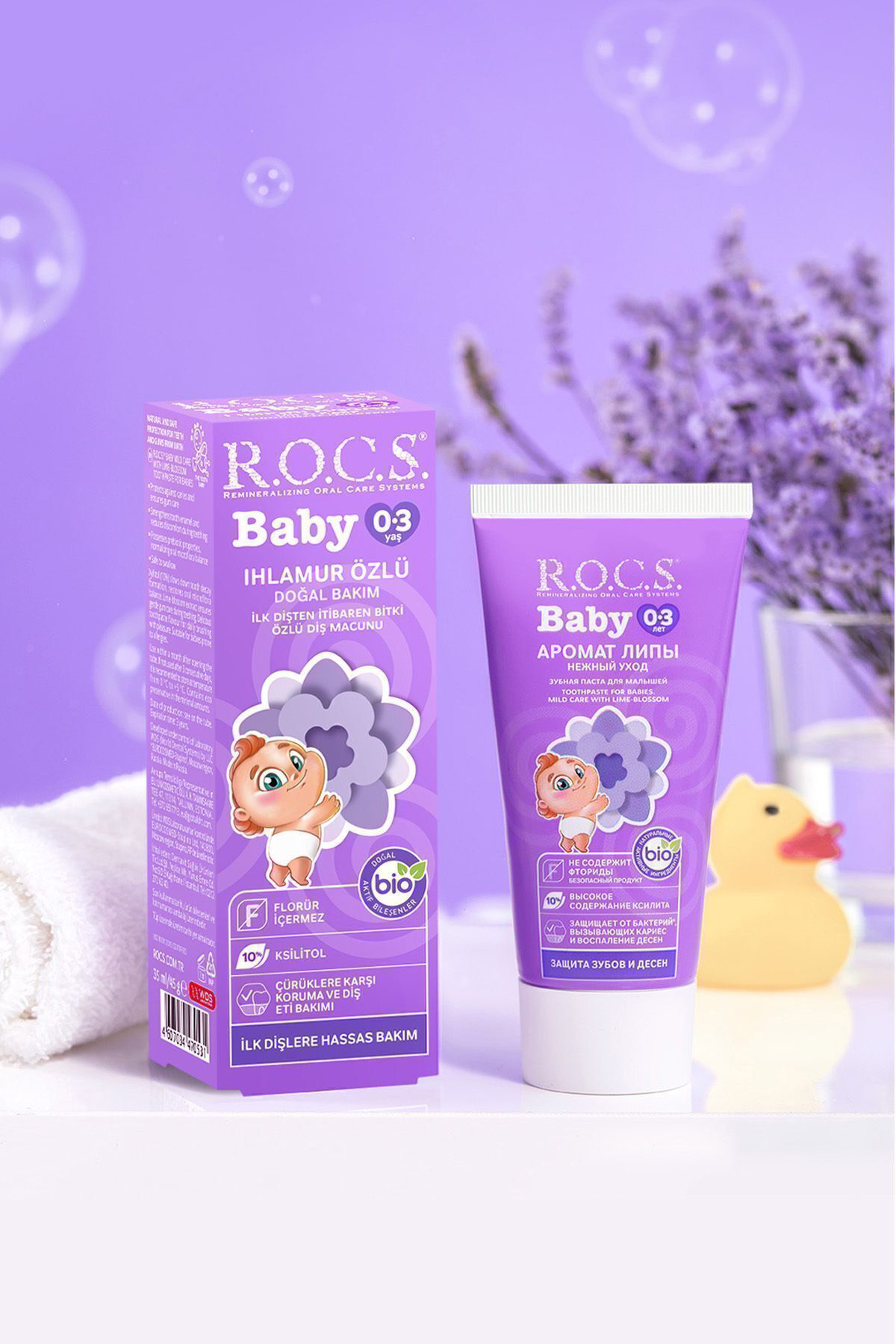Rocs  Baby İhlamur Özlü Yutulabilir Diş Macunu 0-3 Yaş 35 Ml