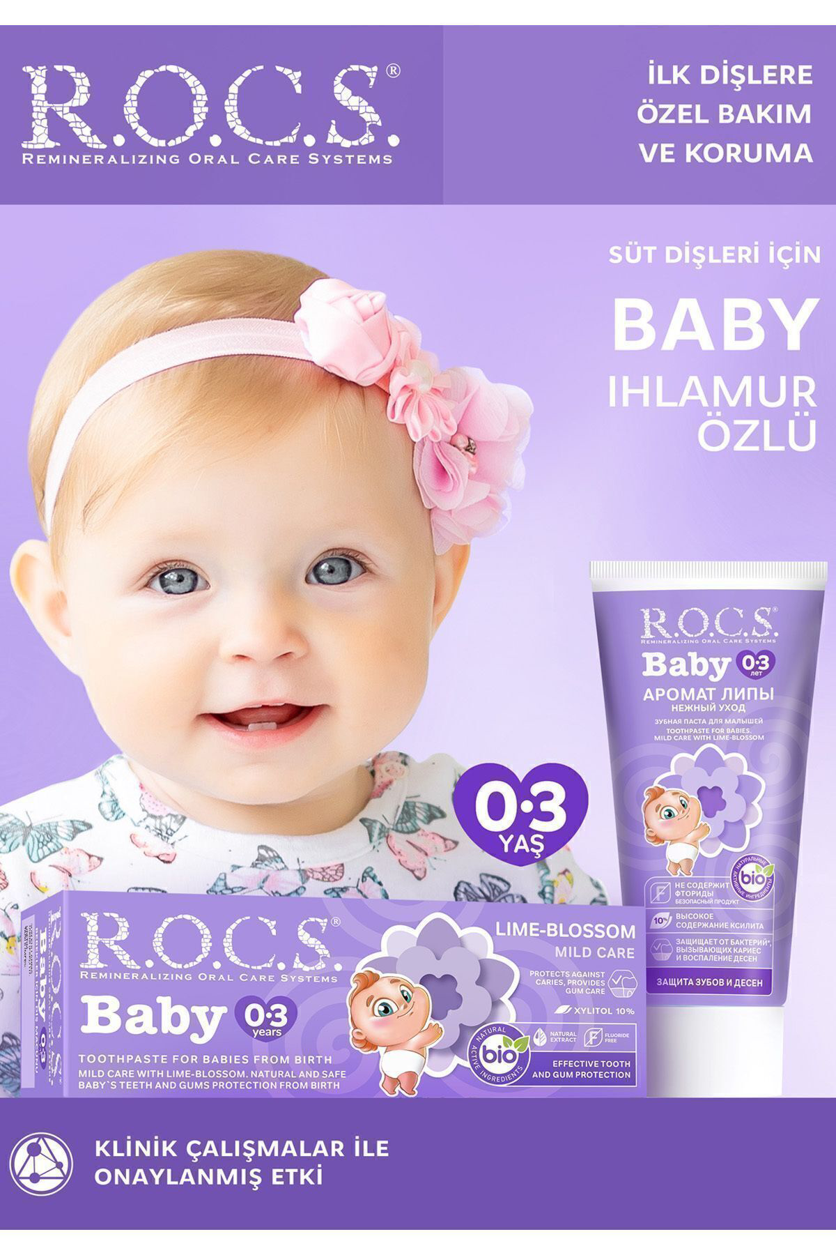 Rocs  Baby İhlamur Özlü Yutulabilir Diş Macunu 0-3 Yaş 35 Ml