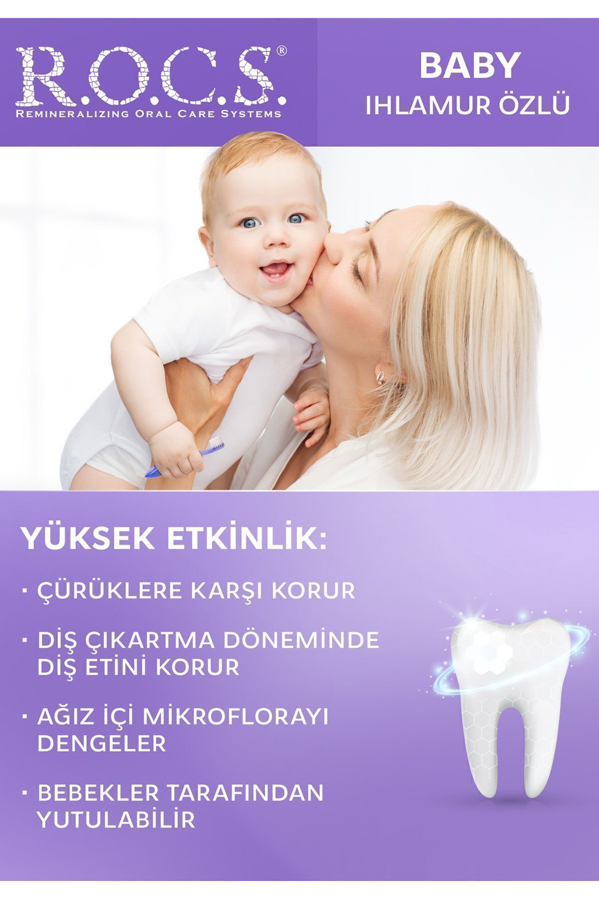 Rocs  Baby İhlamur Özlü Yutulabilir Diş Macunu 0-3 Yaş 35 Ml