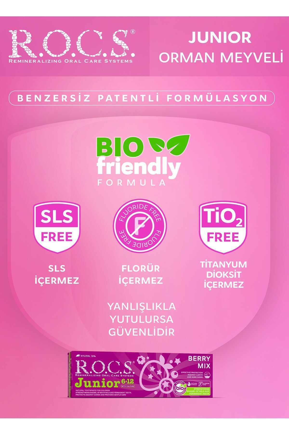 Rocs  Junior 6-12 Orman Meyveli Özlü Diş Macunu 74 Gr