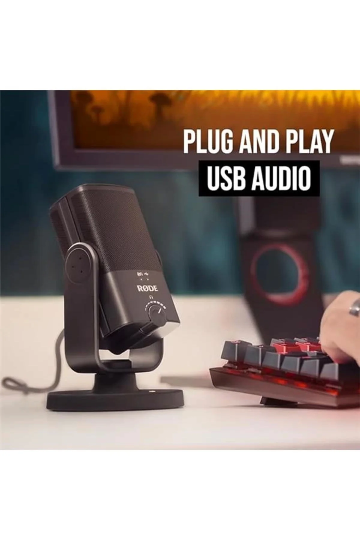 RODE NT-USB MINI, Sökülebilir manyetik ayaklı, Dahili Pop Filtrel