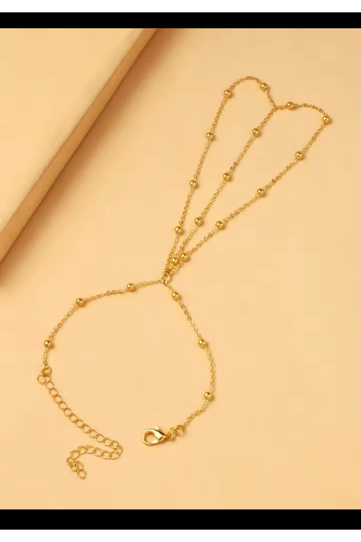 Arescollection Rodyum Kaplama Gold Renk Topçuklu Zarif Şık Şahmeran