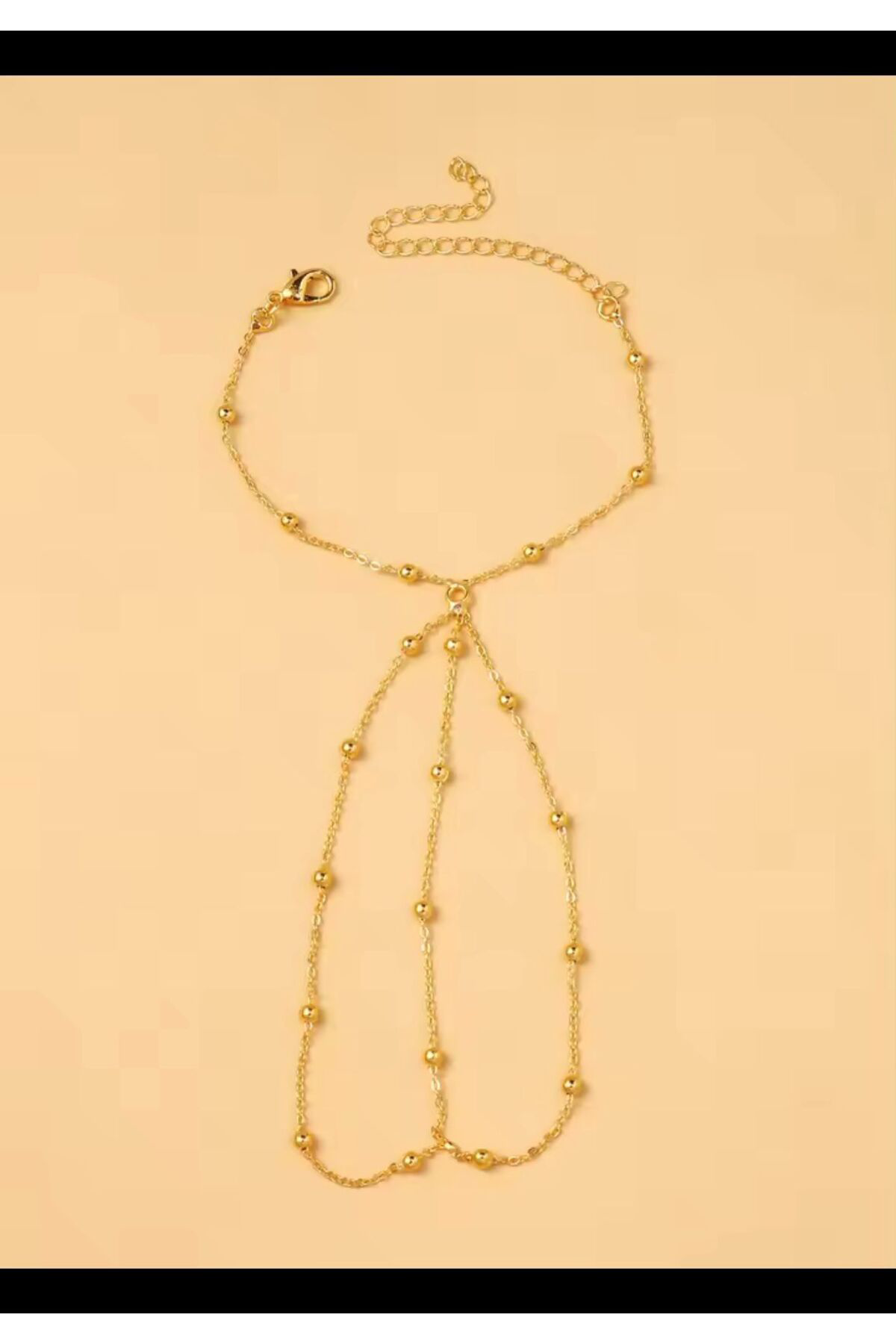 Arescollection Rodyum Kaplama Gold Renk Topçuklu Zarif Şık Şahmeran