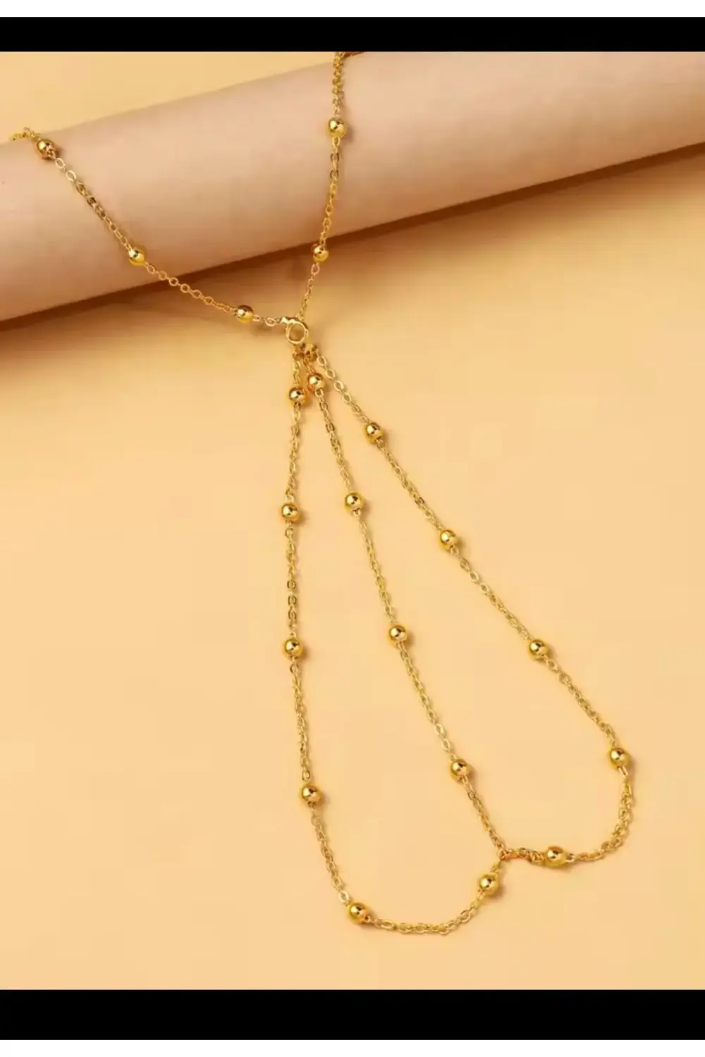 rodyum kaplama gold renk topçuklu zarif şık şahmeran