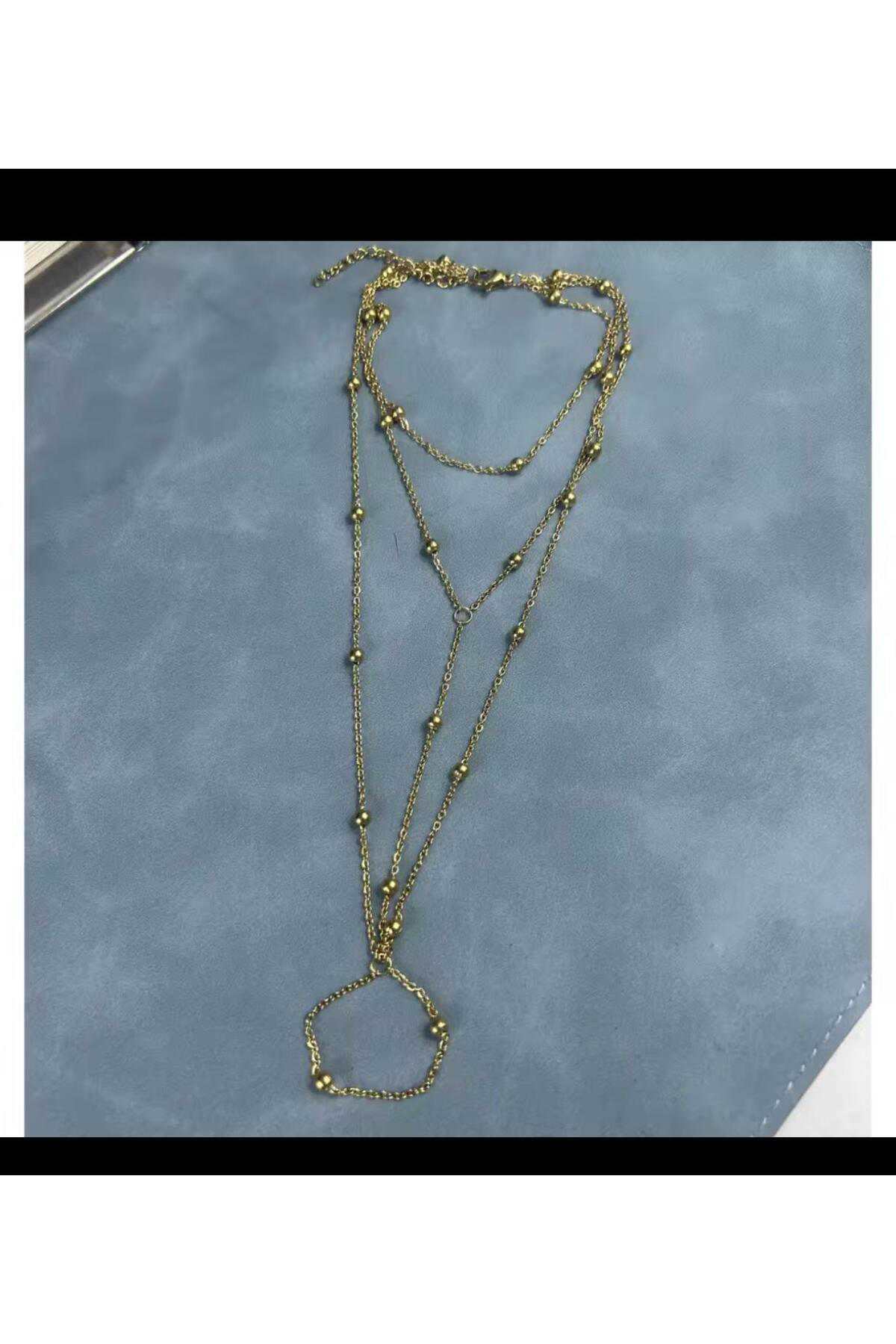 RODYUM KAPLAMA KARARMAZ ŞIK TOPÇUK ZİNCİRLİ AYAK ŞAHMERANI HALHAL