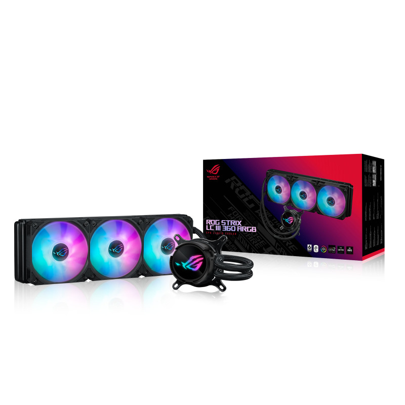 Asus Rog Strix Lc İii 360 Argb Aura Sync Rgb 120Mm*3 Adreslenebilir Rg
