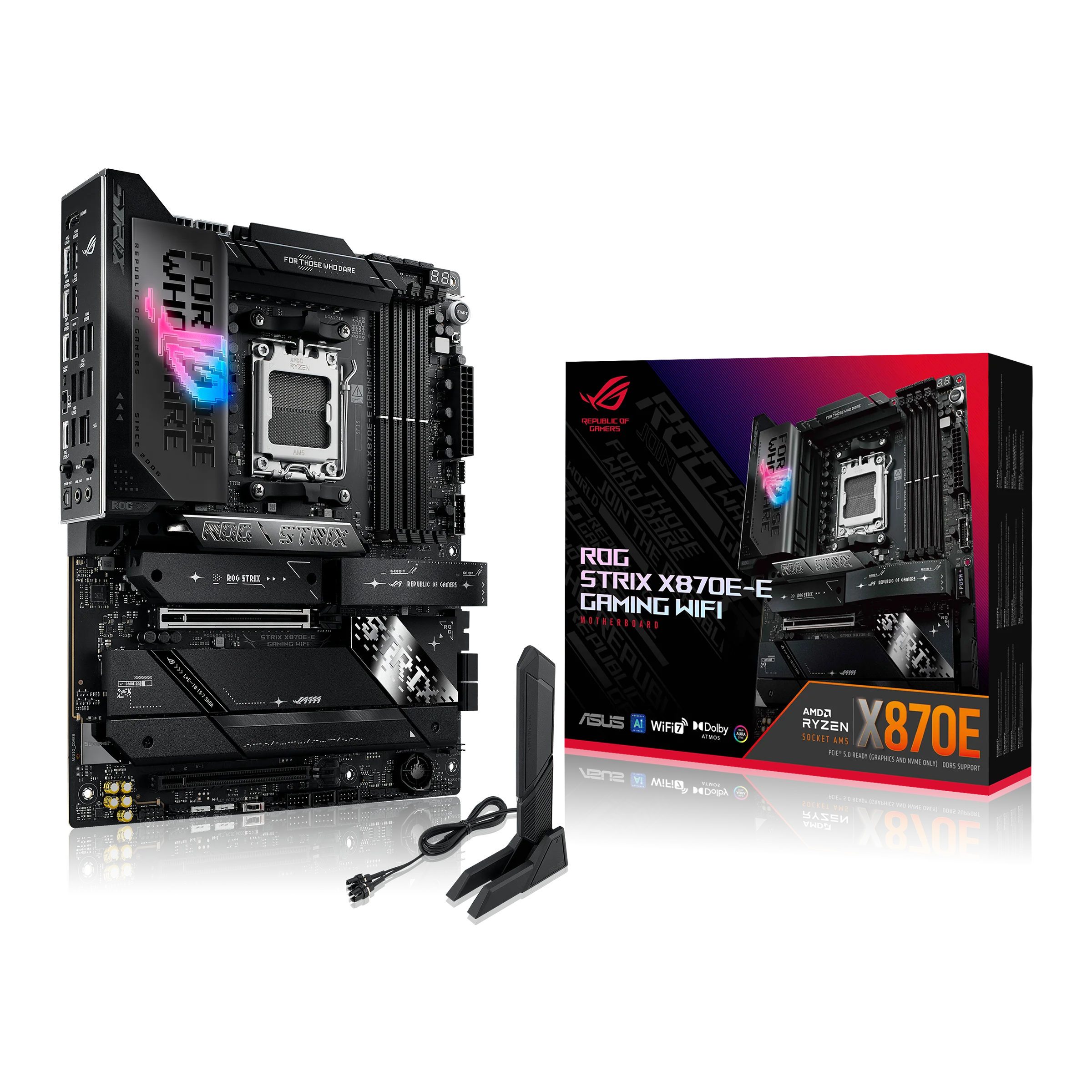 ROG STRIX X870E-E GAMING WIFI, 4xDDR5, 5xM.2, HDMI, DP, Type-C, PCIe 5.0, 2xWi-Fi 7, Bluetooth v5.4, AMD Ryzen 9000-8000 ve 7000 Serisi, AM5 Soket Ana Fiyatı, Yorumları ve Özellikleri