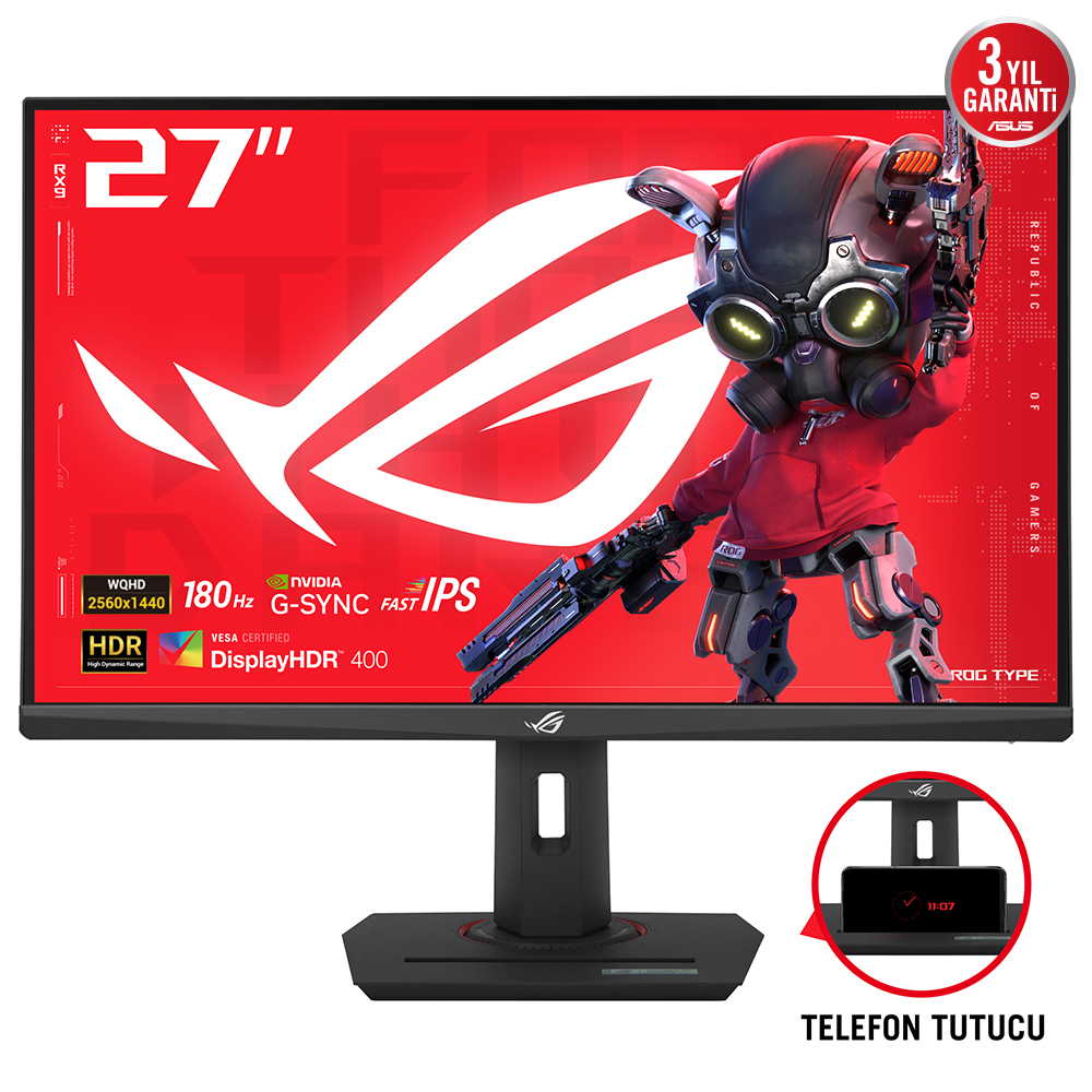 Asus Rog Strix Xg27acs 27" 1Ms 180Hz Qhd 2560X1440 Dp/Hdmi/Type-C Vesa