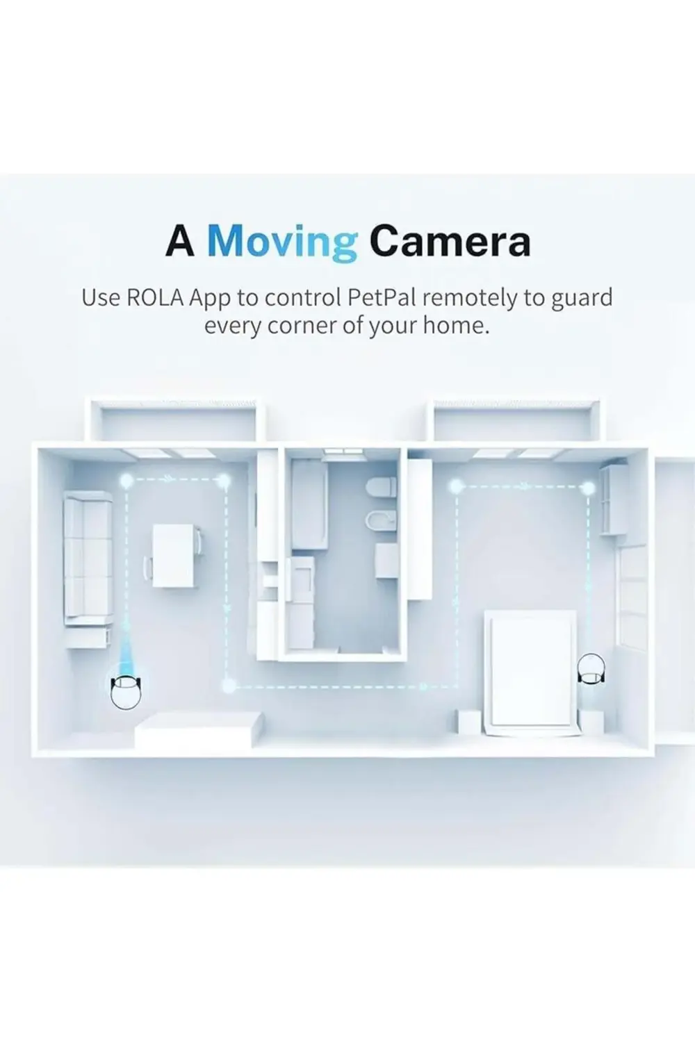 ROLA PetPal 2.5K AI Kameralı, Otomatik Besleyicili Evcil Hayvan R