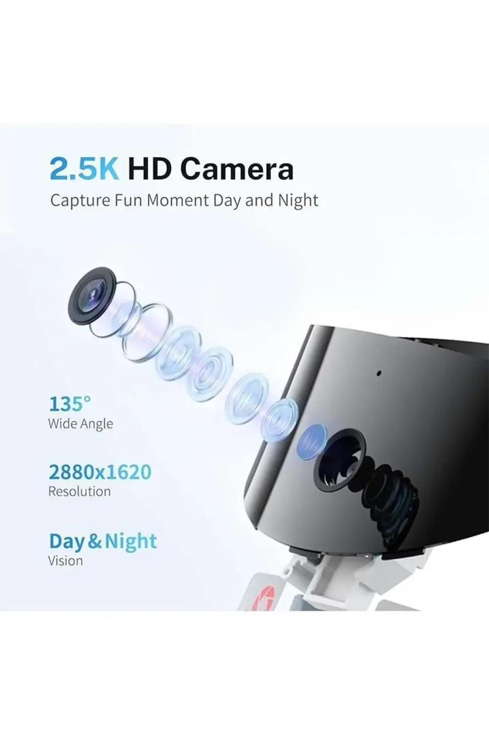 ROLA PetPal 2.5K AI Kameralı, Otomatik Besleyicili Evcil Hayvan R