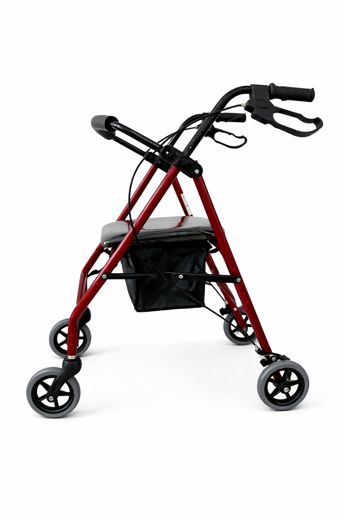 Rolatör 4Tekerlekli Yürüteç frenli Oturma Apartalı 130 Kg Taşıma 