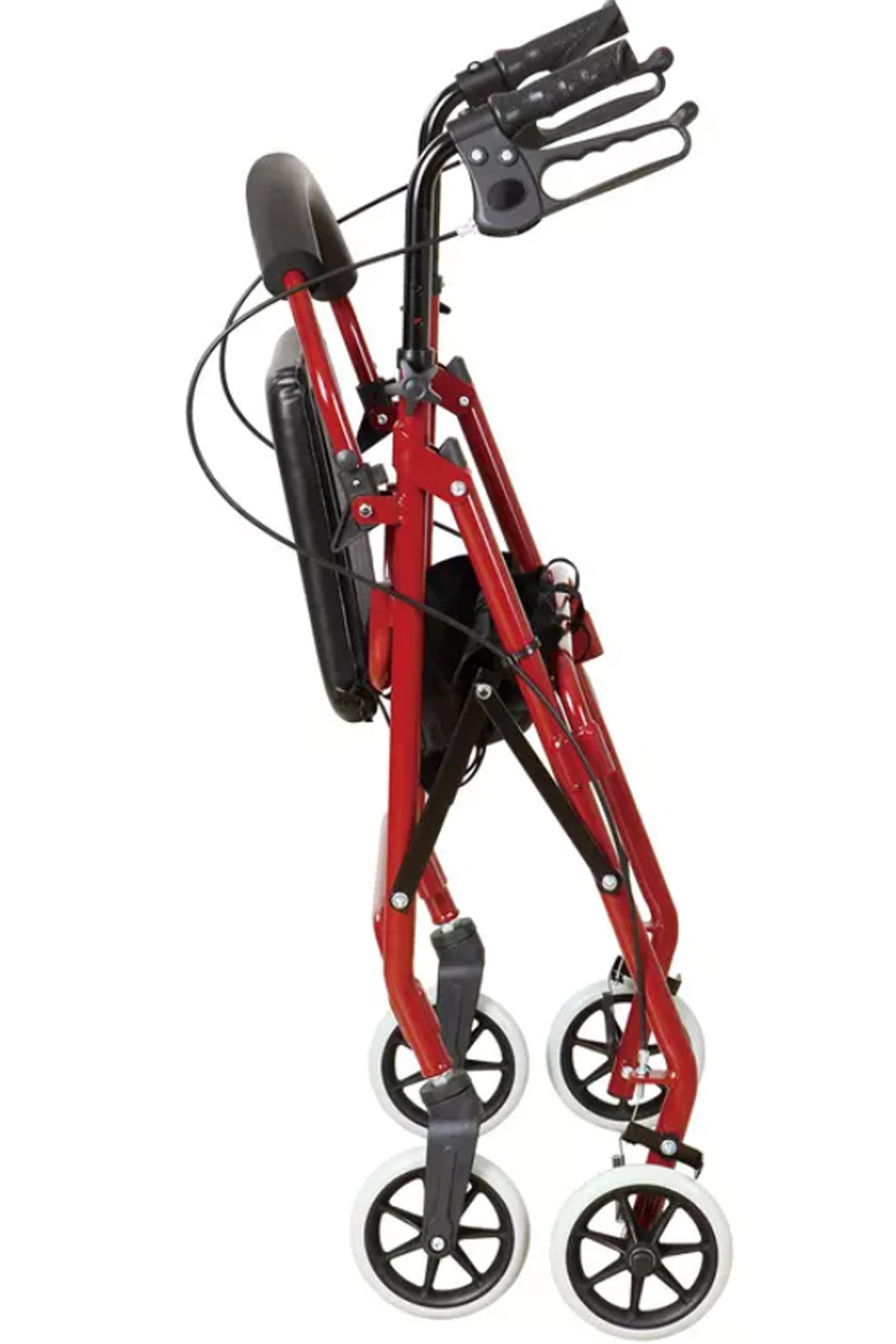Rolatör 4Tekerlekli Yürüteç frenli Oturma Apartalı 130 Kg Taşıma 
