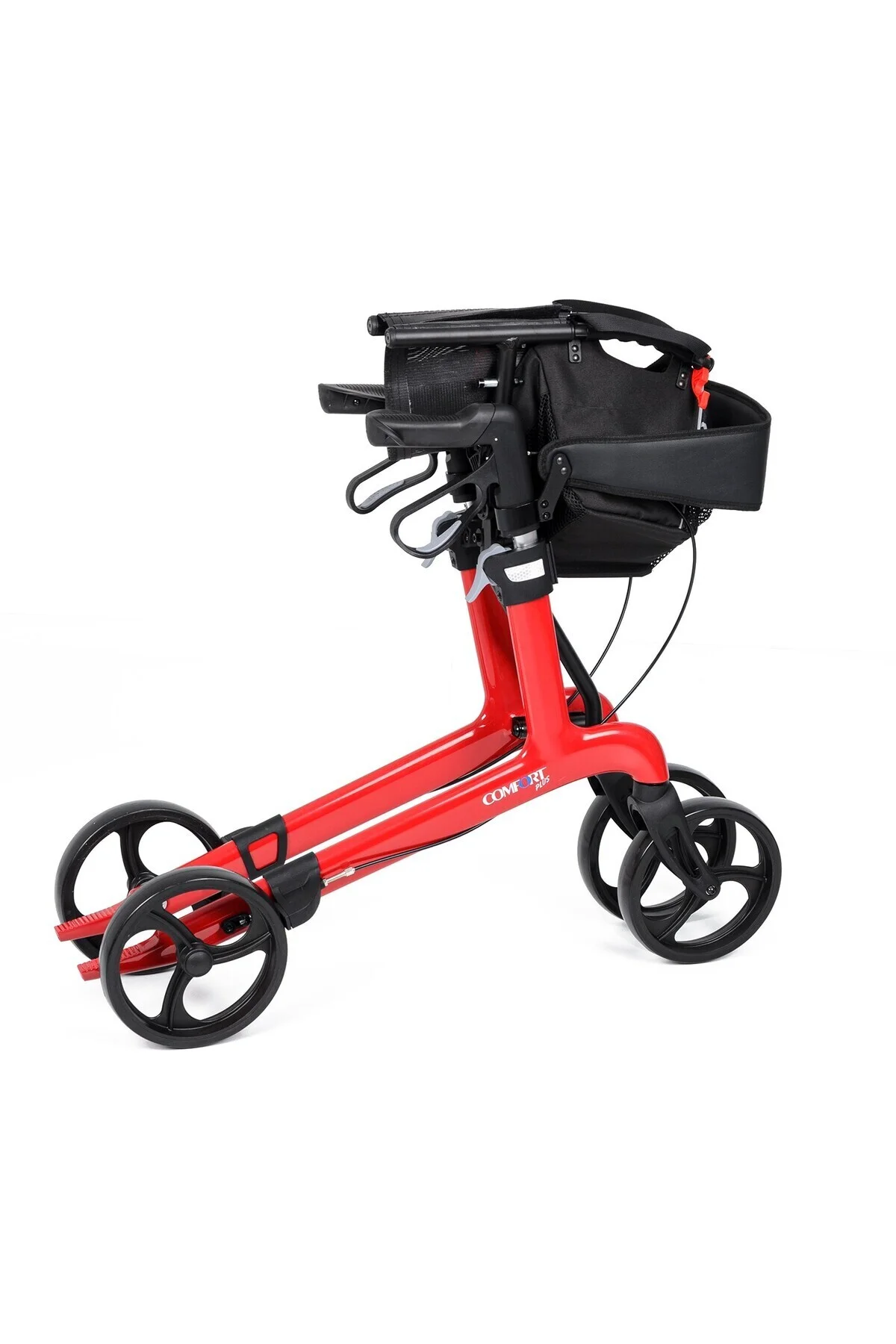 Rolatör Yürüteç Kırmızı| Carbon Fiber Şase, Katlanabilir Oturaklı ve Sepetli Spirit-X4 Rolatör Yürüteç Kırmızı| Carbon Fiber Şase, Katlanabilir Oturaklı ve Sepetli Spirit-X4 - Görsel 5