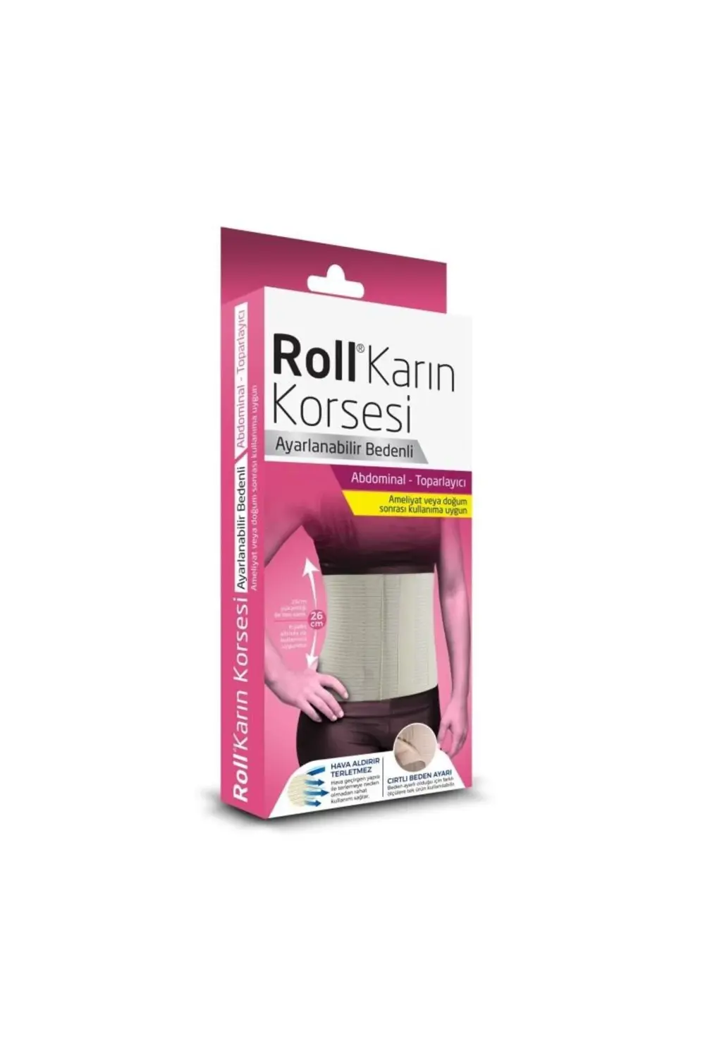 Roll Karın Korsesi Ayarlanabilir Bedenli
