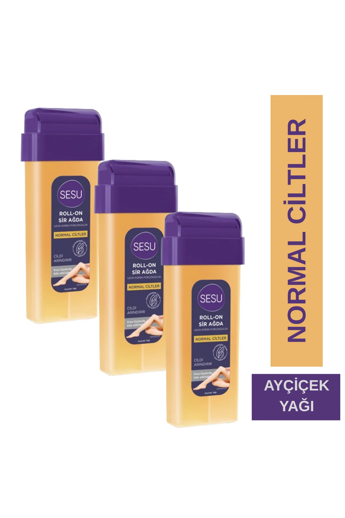 Roll-On Sir Ağda Normal Ciltler Ayçiçek Yağı 3 x 100 ml