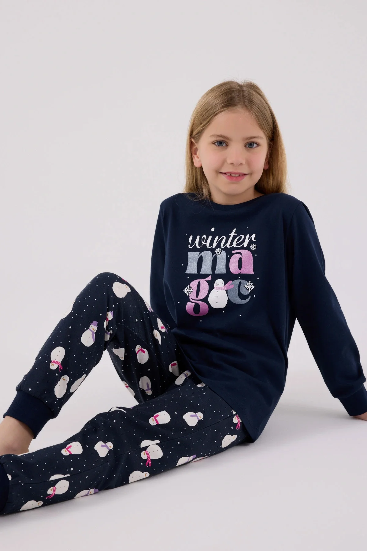 RolyPoly 3712-2 Kız Çocuk Uzun Kol Pijama Takım