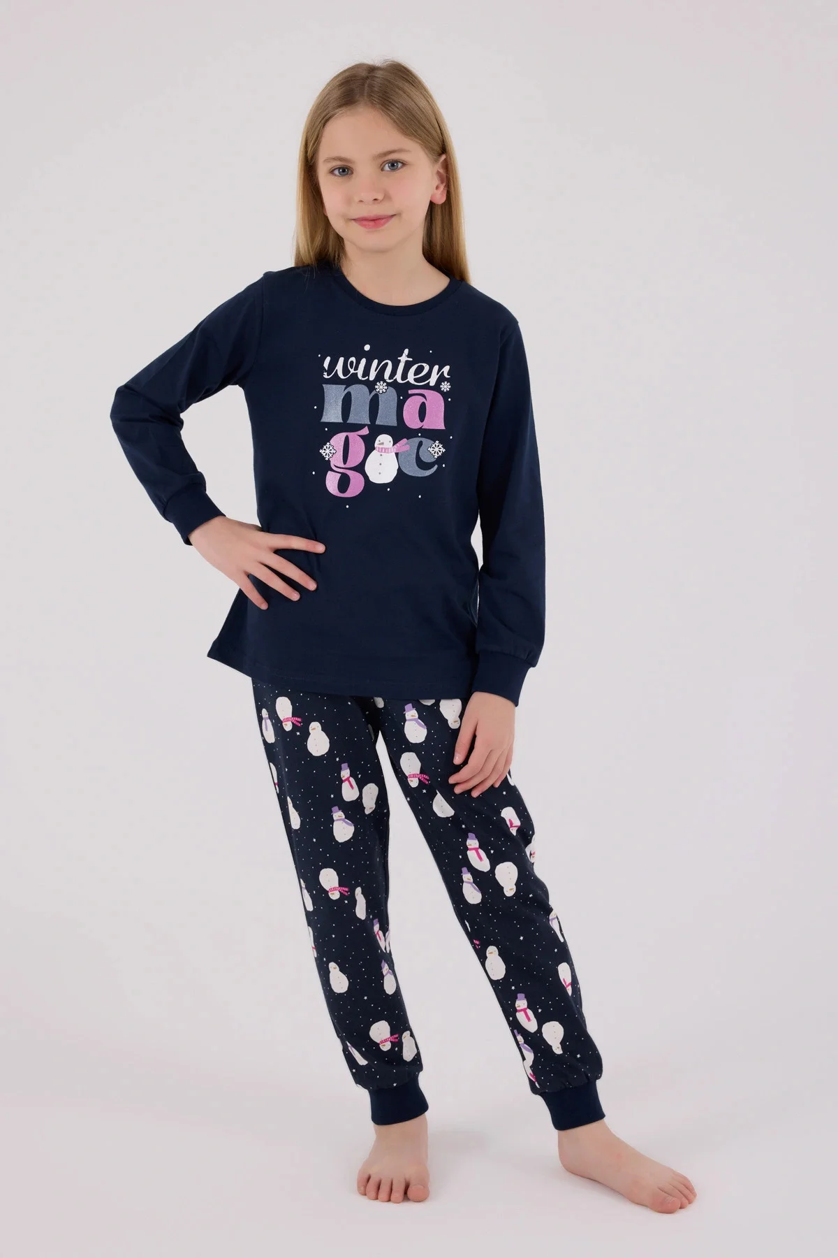 RolyPoly 3712-2 Kız Çocuk Uzun Kol Pijama Takım