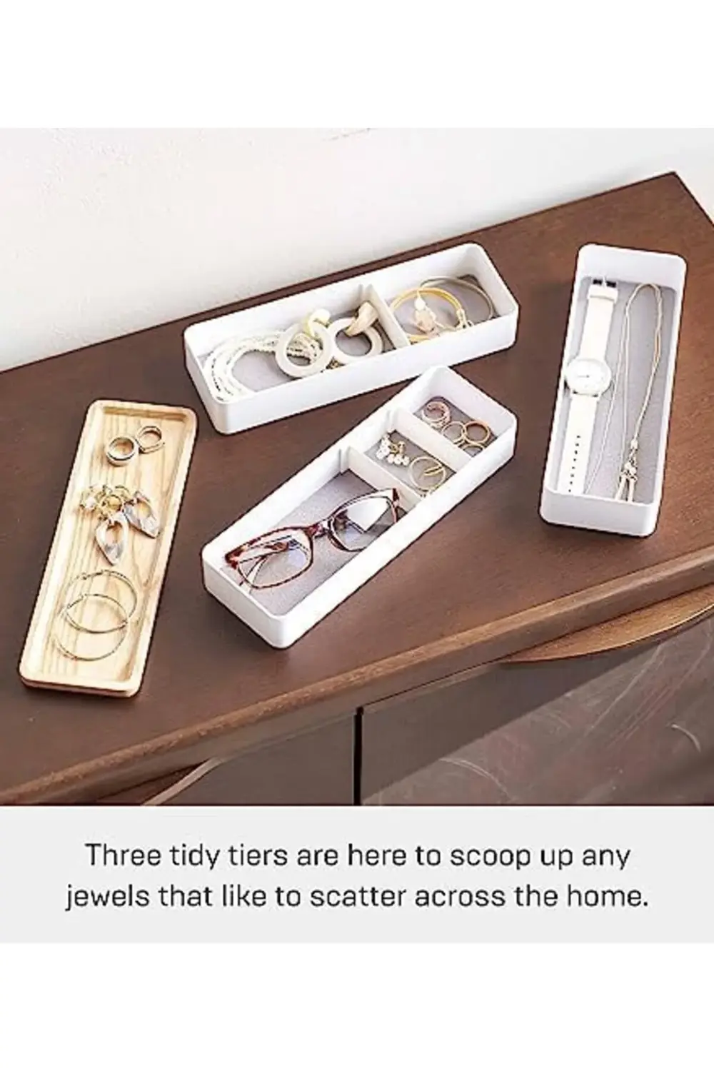 Rom RIN Takı Kutusu - 3 Katlı, Beyaz Romshp 1067323