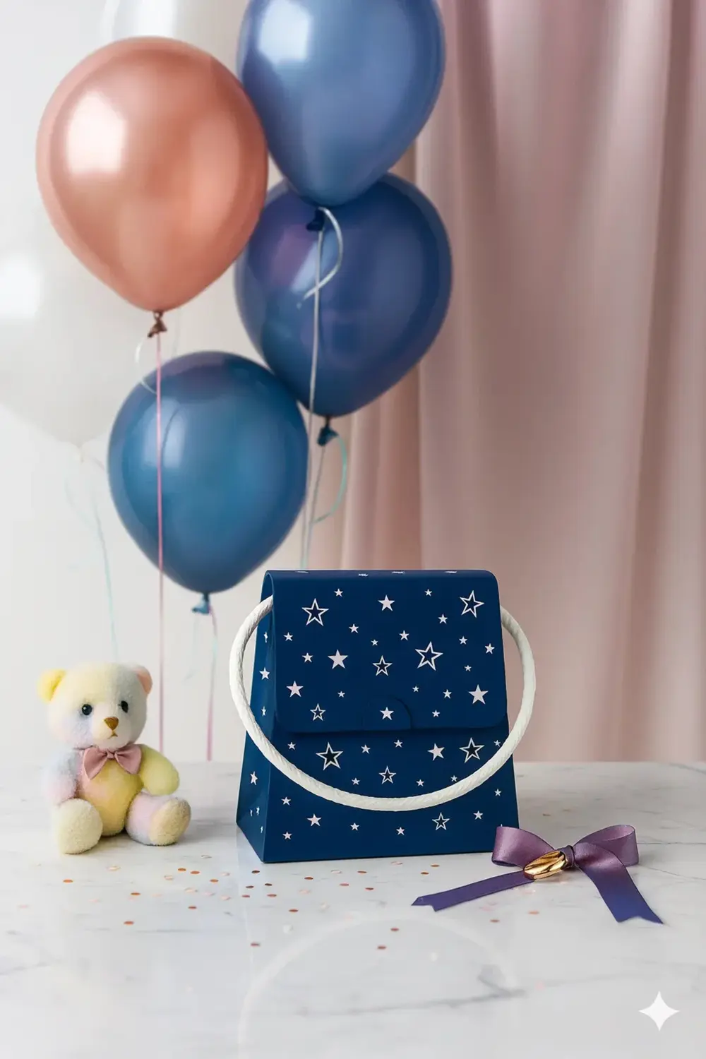 Romantik 2’li Kış Masalı Hediyelik Karton Çanta–Sevgililer Günü,