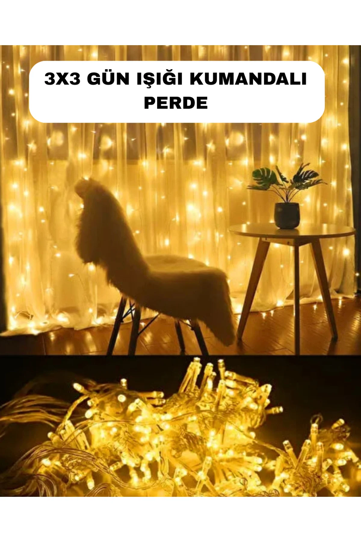 Romantik Ambiyans İçin Uzaktan Kumandalı Günışığı Peri Led