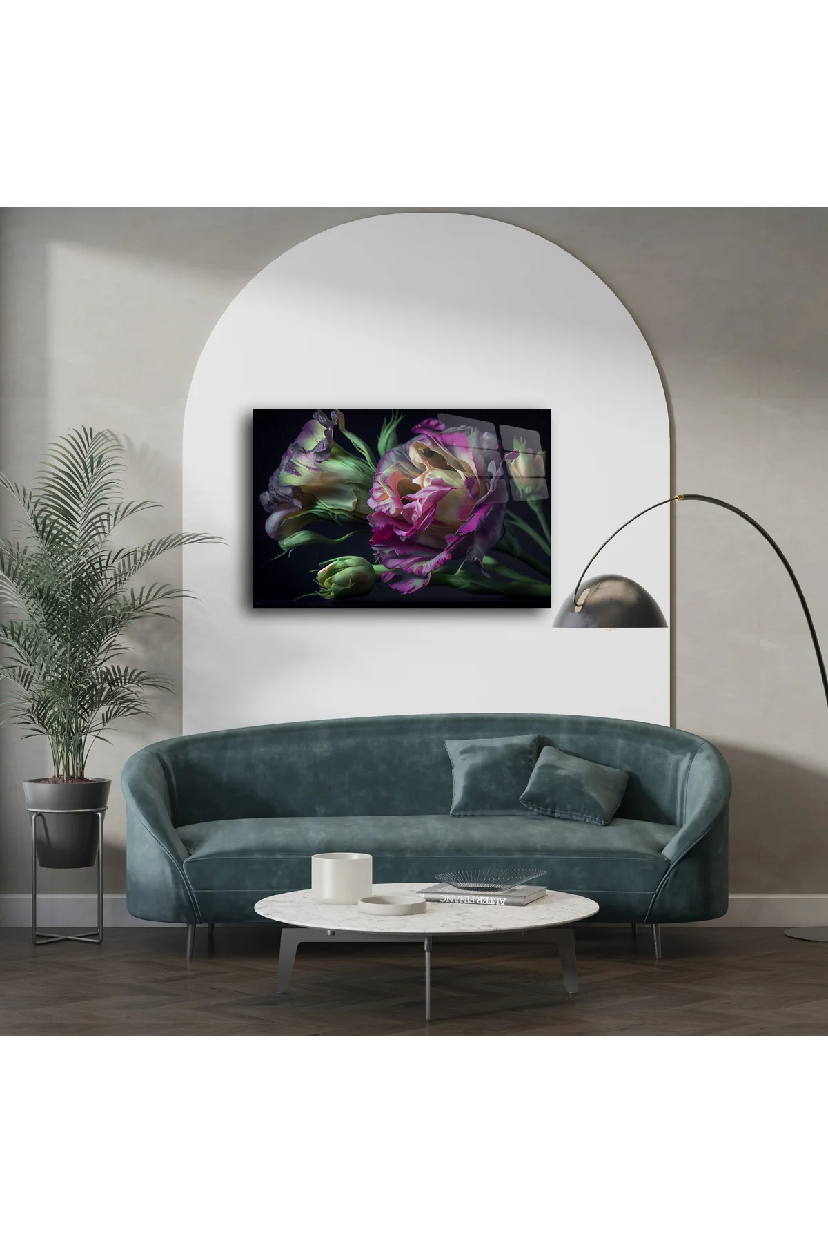Romantik Kırmızı Pembe Lisianthus Metal Duvar Tablosu Romantik Kırmızı Pembe Lisianthus Metal Duvar Tablosu