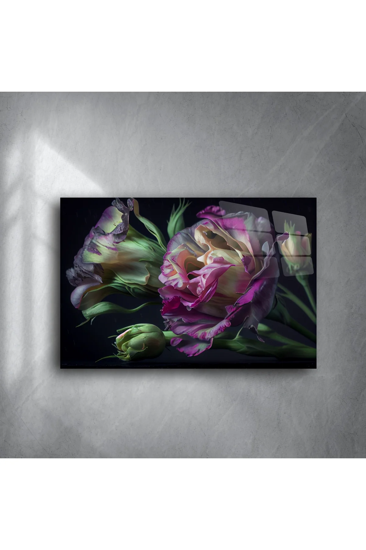 Romantik Kırmızı Pembe Lisianthus Metal Duvar Tablosu Romantik Kırmızı Pembe Lisianthus Metal Duvar Tablosu