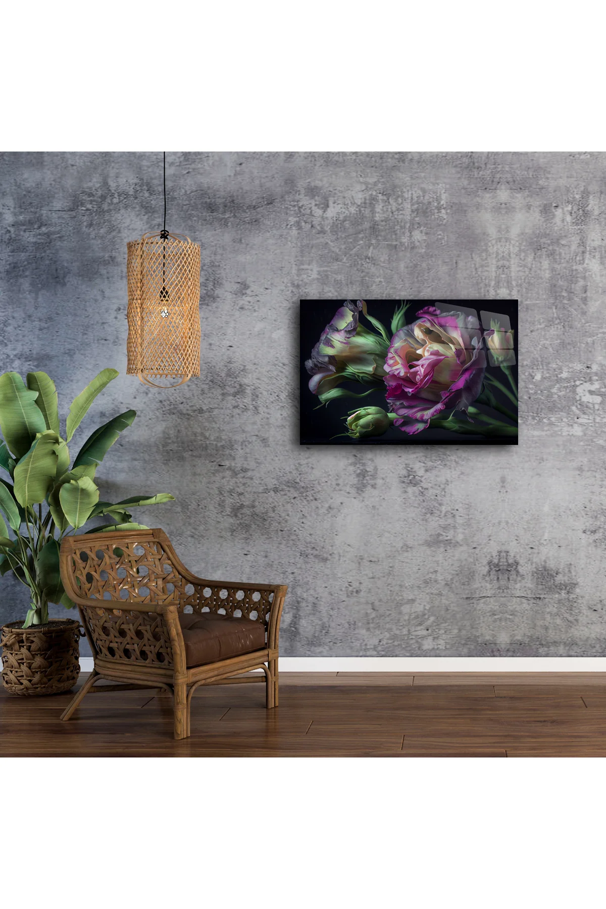 Romantik Kırmızı Pembe Lisianthus Metal Duvar Tablosu Romantik Kırmızı Pembe Lisianthus Metal Duvar Tablosu