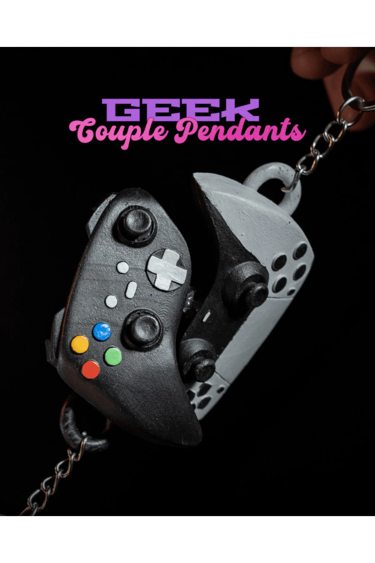 Romantik Sevgililer Günü Hediyesi Oyuncu Çift Kolyesi