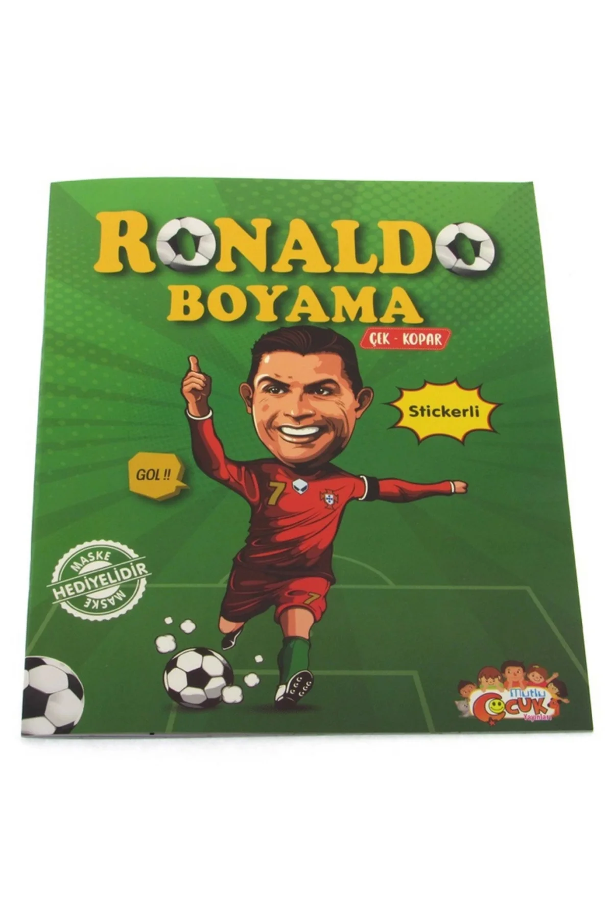 Ronaldo Çıkartmalı Maskeli Boyama Kitabı