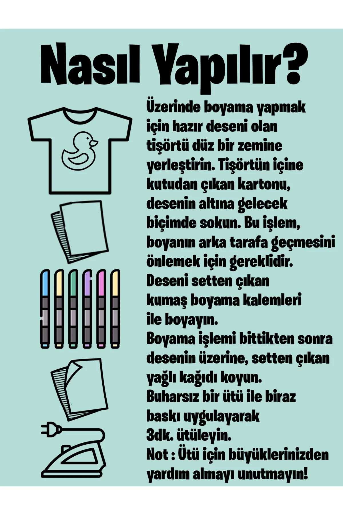 Ronaldo Tişört Boyama Seti – Çocuk Full Set Fırçalı, Kreatif Elbise Tasarım Oyunu, 3+ Yaş