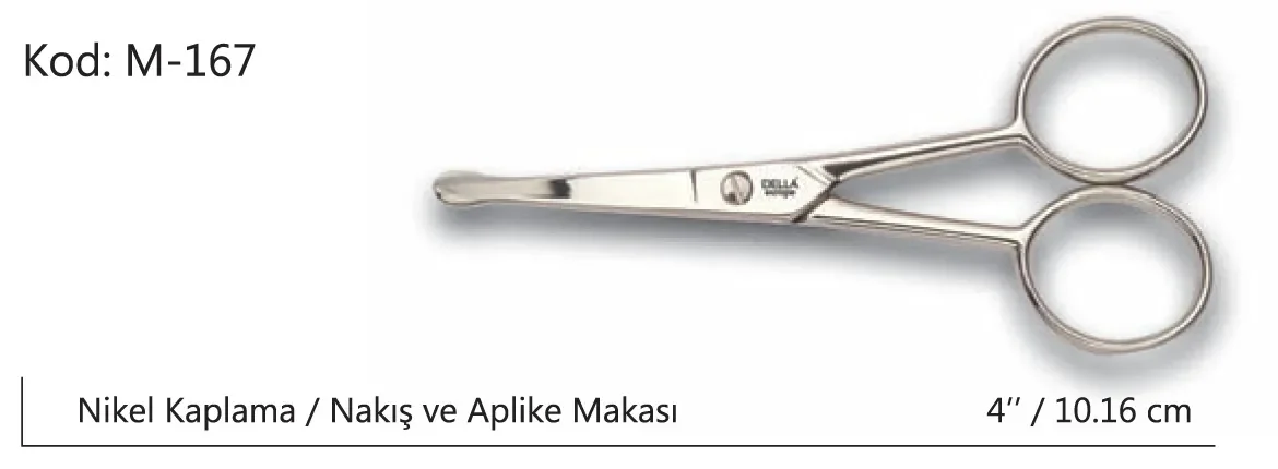Rose Europe Aplike Ve Nakış Makası Kıvrık Küt Uçlu No:4 10,16 Cm Rose Europe Aplike Ve Nakış Makası Kıvrık Küt Uçlu No:4 10,16 Cm