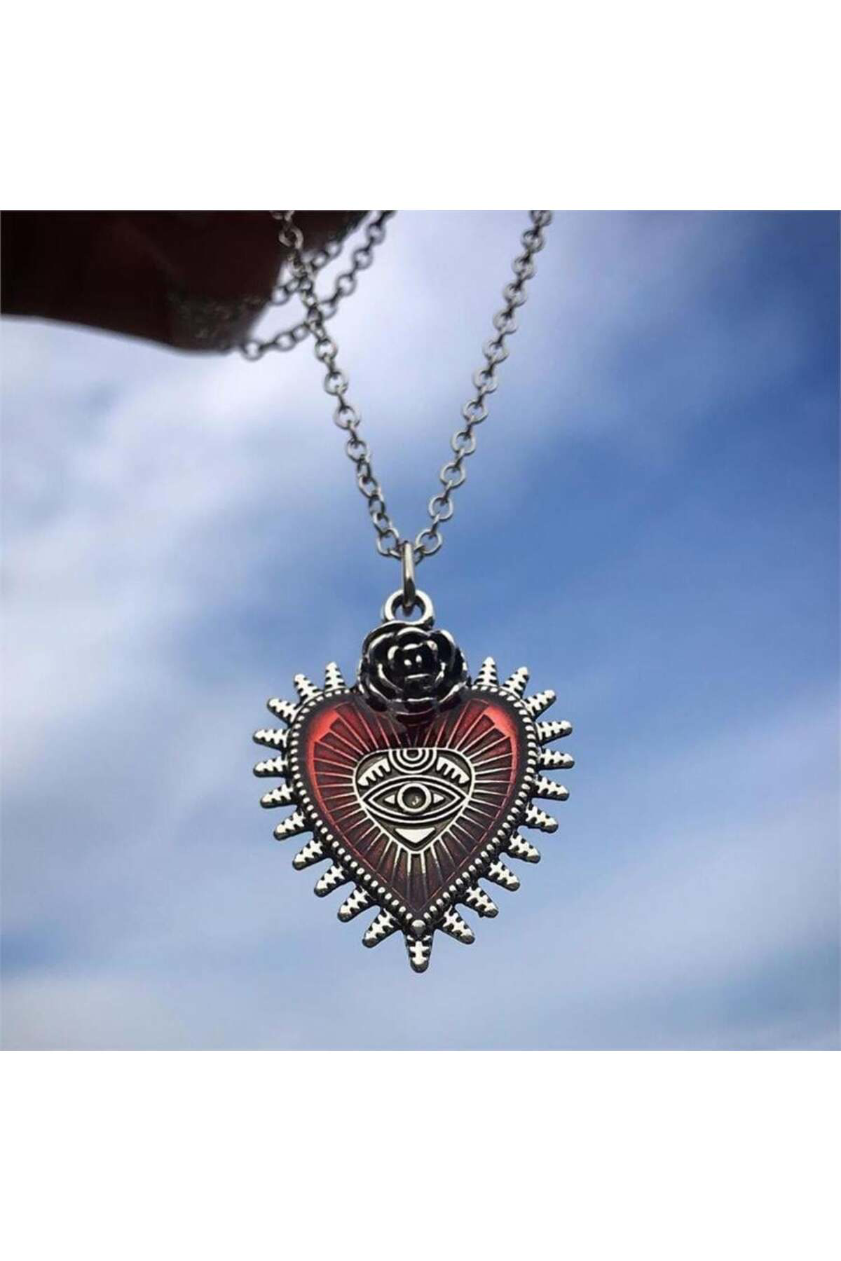 Rose Eye Of Heart Kolye