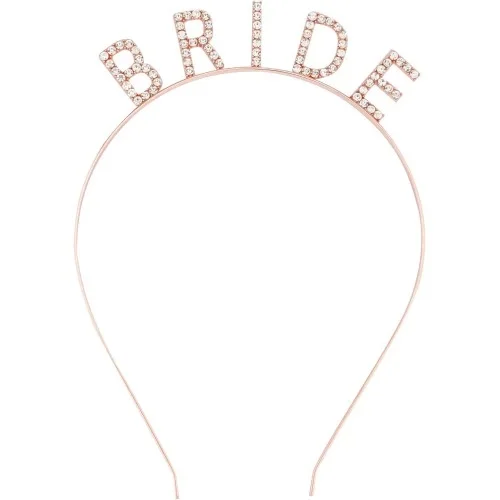 Rose Gold Bekarlığa Veda Kristal Taş Bride Tacı Rose Gold Bekarlığa Veda Kristal Taş Bride Tacı