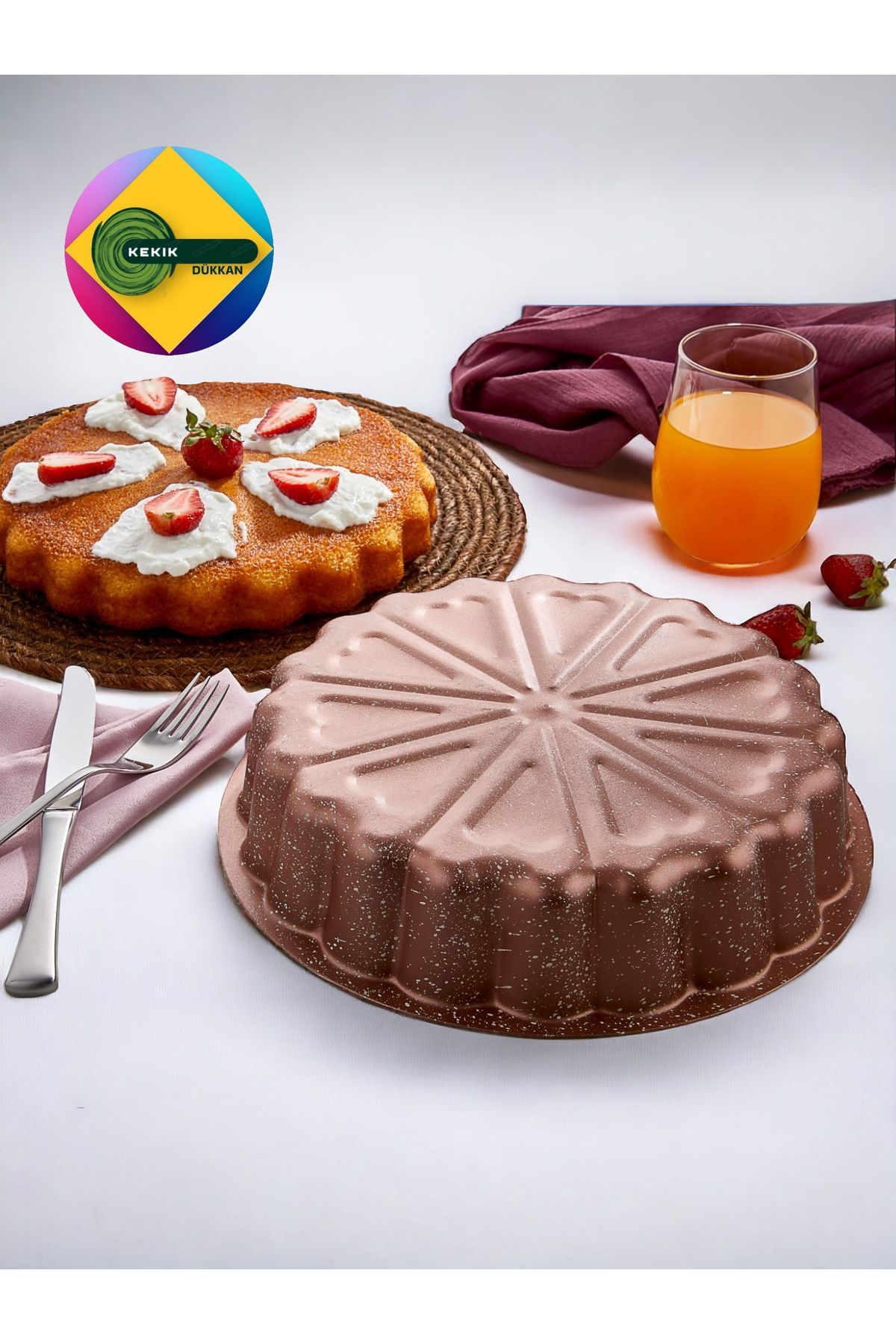 Kekikdükkan Rose Gold Pasta Dilimli Tart Kek Kalıbı